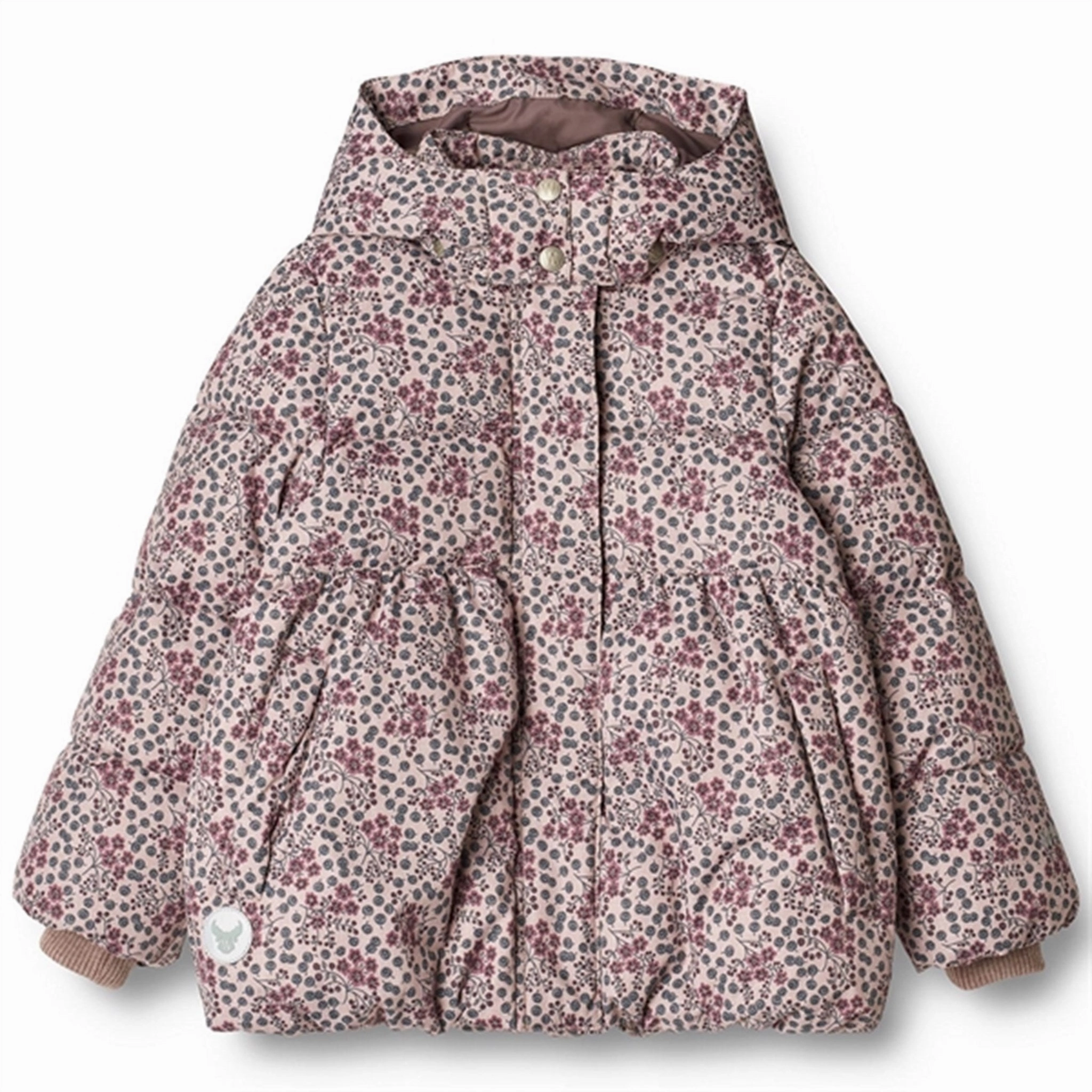 Wheat Puffer Jacket Karla Pale Lilac Berries Stand Up Collar