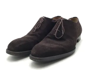 Di Bianco Men's Scarpe Brown Almond Toe Lace-Up Oxford Dress Shoes - Sz Measured