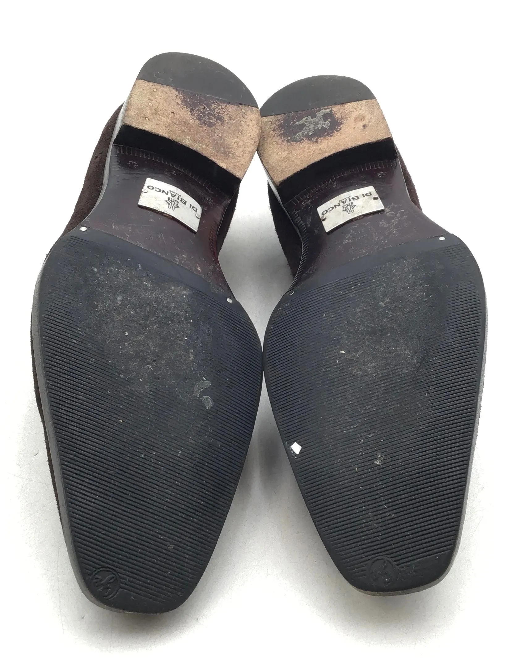 Di Bianco Men's Scarpe Brown Almond Toe Lace-Up Oxford Dress Shoes - Sz Measured