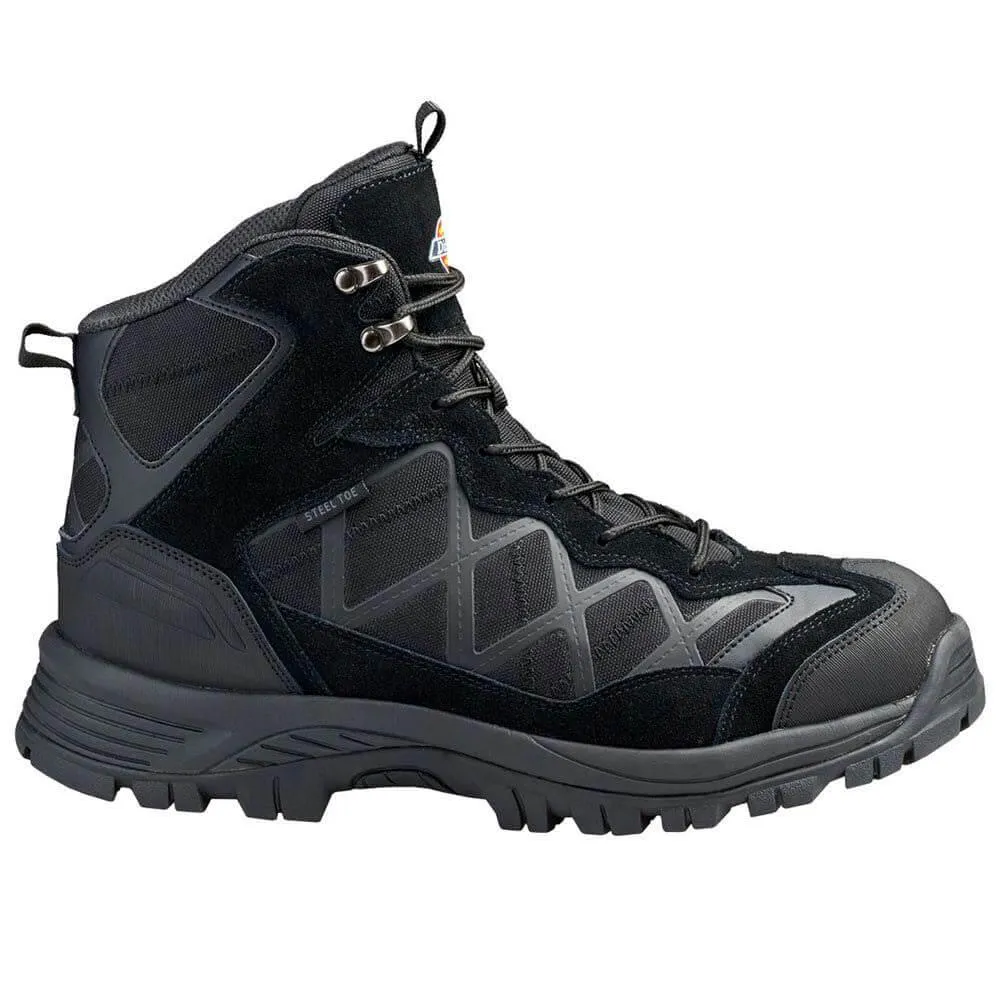 Dickies Men's Work Boots - Frontier Black Hike Steel Toe Medium | DK505003BLK