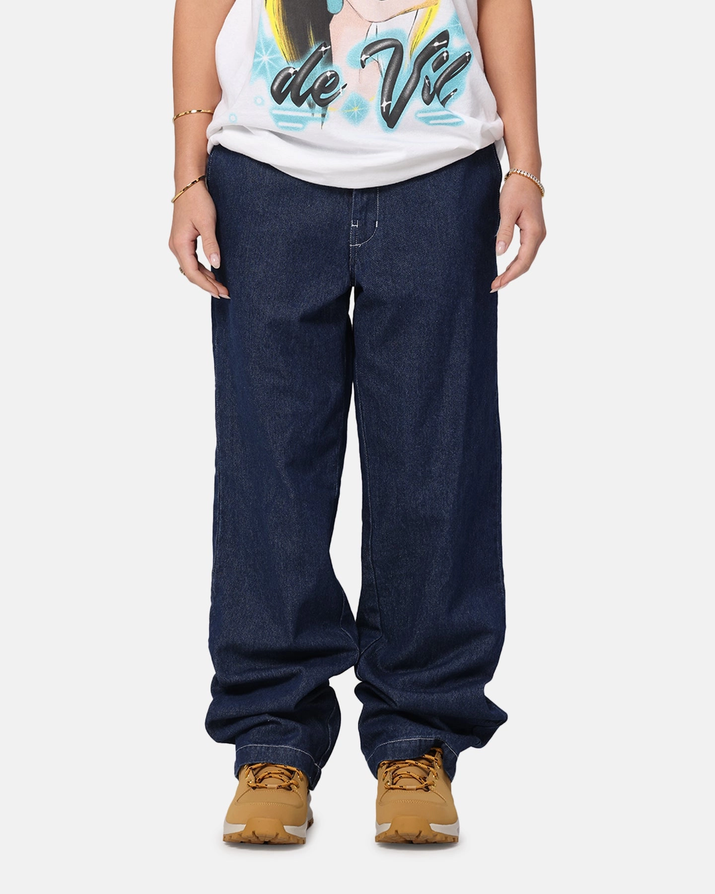 Dickies 874 Denim Rinsed Indigo Casual Wearable Travel Fit