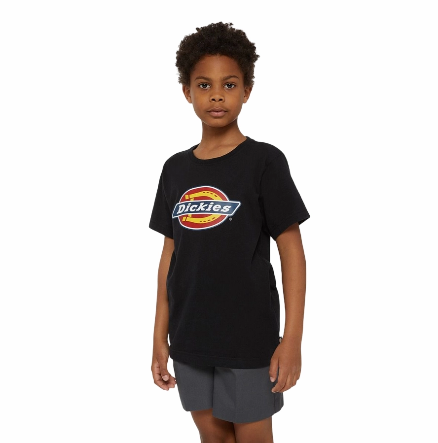 windproof Essential Wardrobe Dickies maglietta manica corta da ragazzi Icon Logo DK0KSR27KBK1 nero