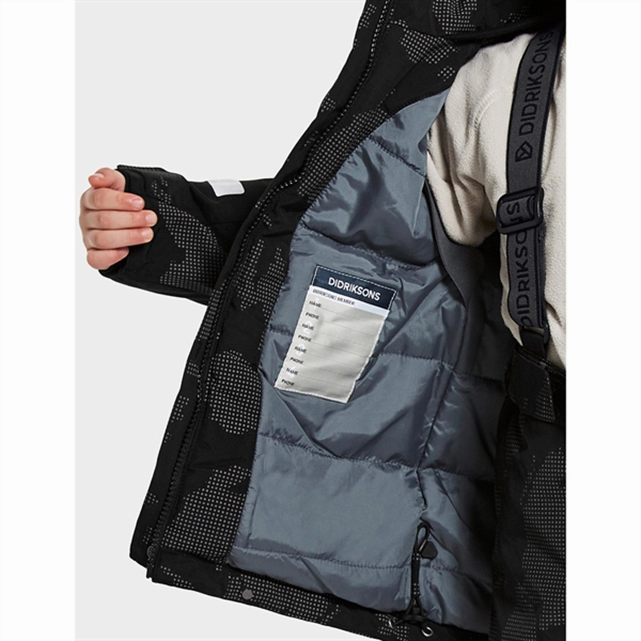 Didriksons Bj?rven Island Print Ref Parka Kangaroo Pocket Compression Panels