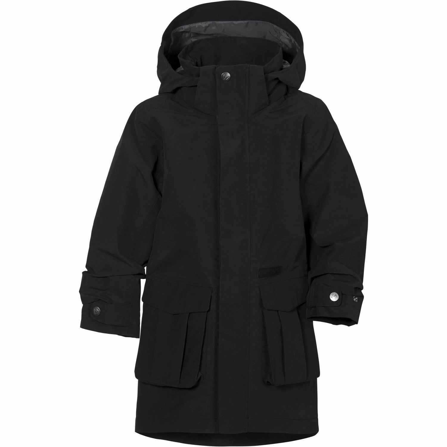 Didriksons Black Timo Kids Jacket Cold Season ReinforcedElasticHem