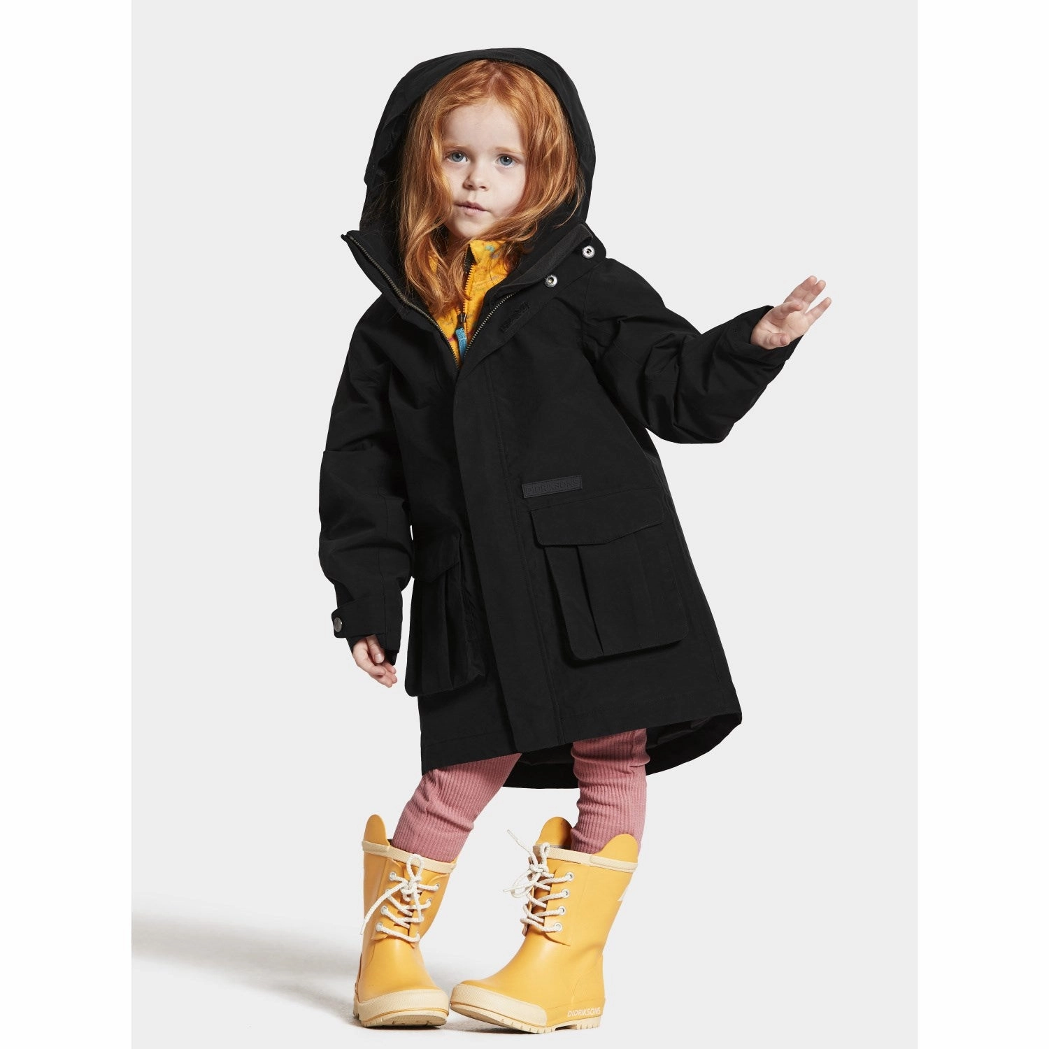 Weather Proof Didriksons Black Timo Kids Jacket