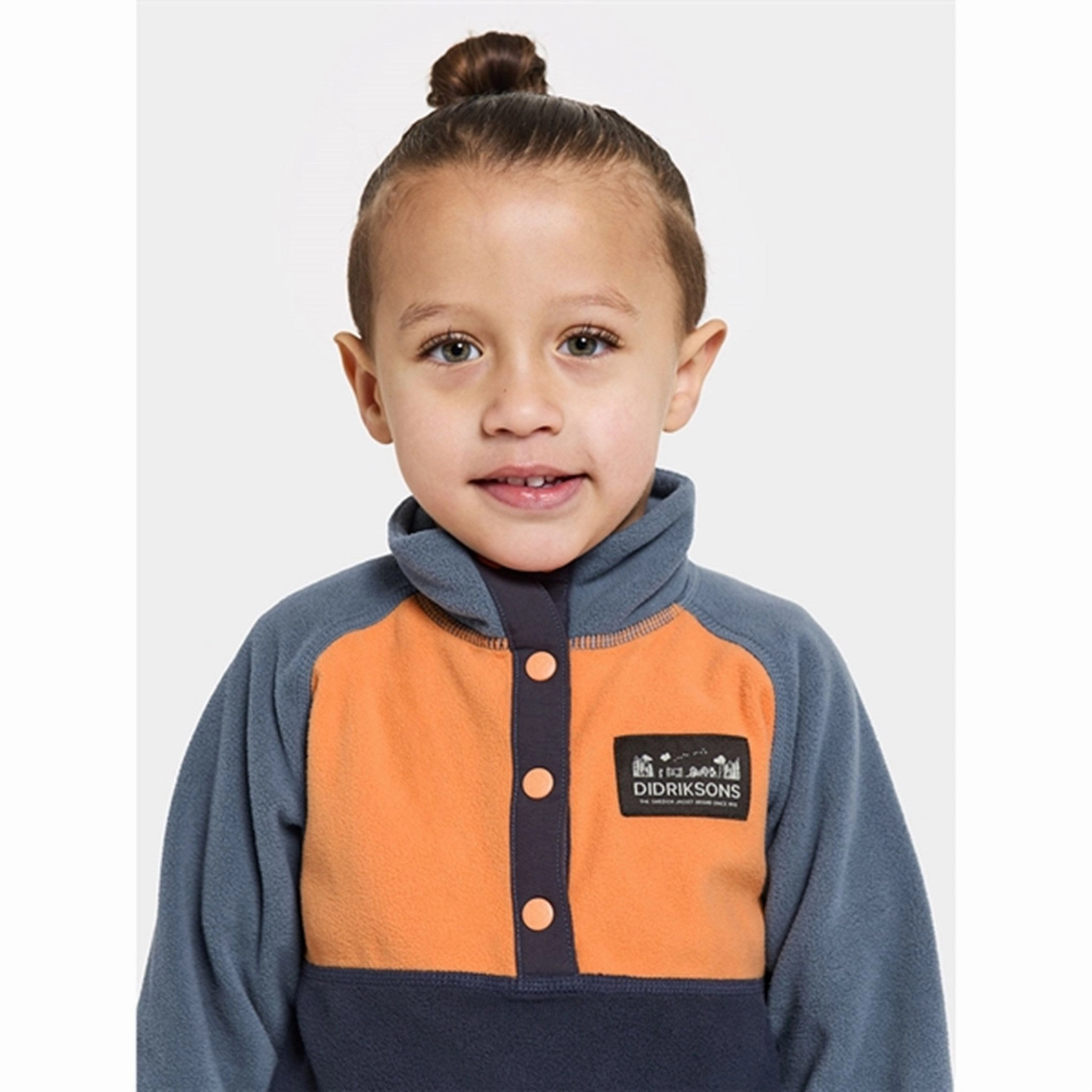 Didriksons Cantaloupe Monte Kids Fleece Jacket AllDay Comfort Design stand neck
