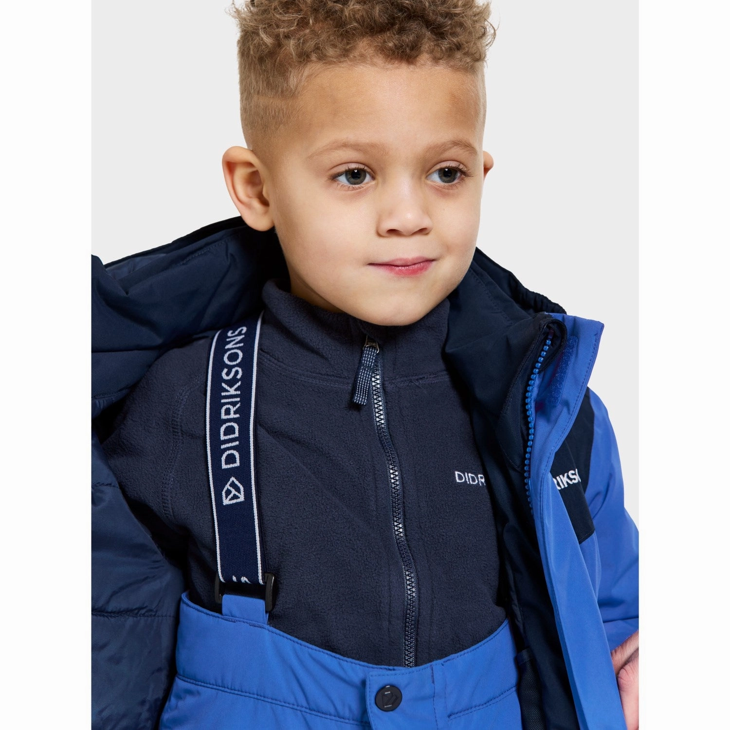 Didriksons Caribbean Blue Skare Kids Set Soft Interior Coating Abrasion Resistant Edges