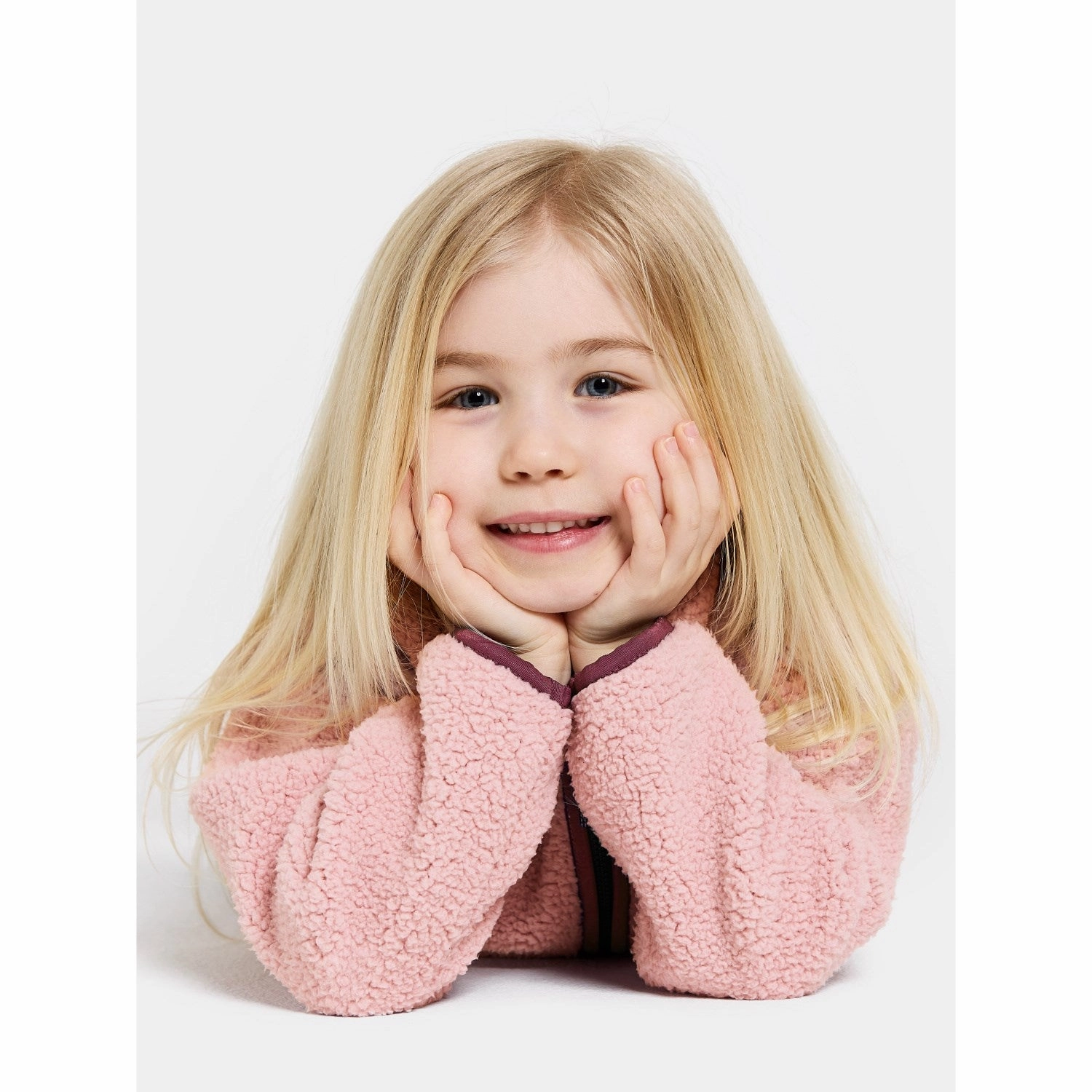 One Color Non Irritating Collar Didriksons Dusty Pink Gibbs Kids Fullzip Fleece Jacket 2