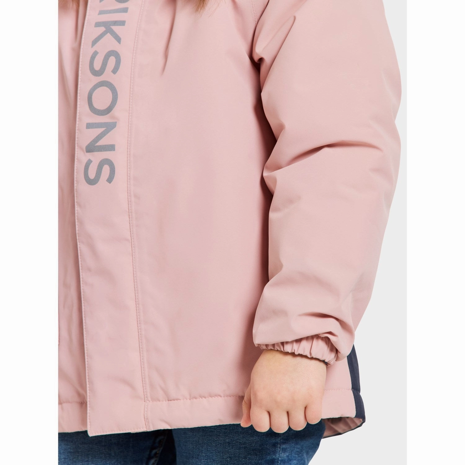 Houndstooth Print Didriksons Dusty Pink Talvi Kids Jacket