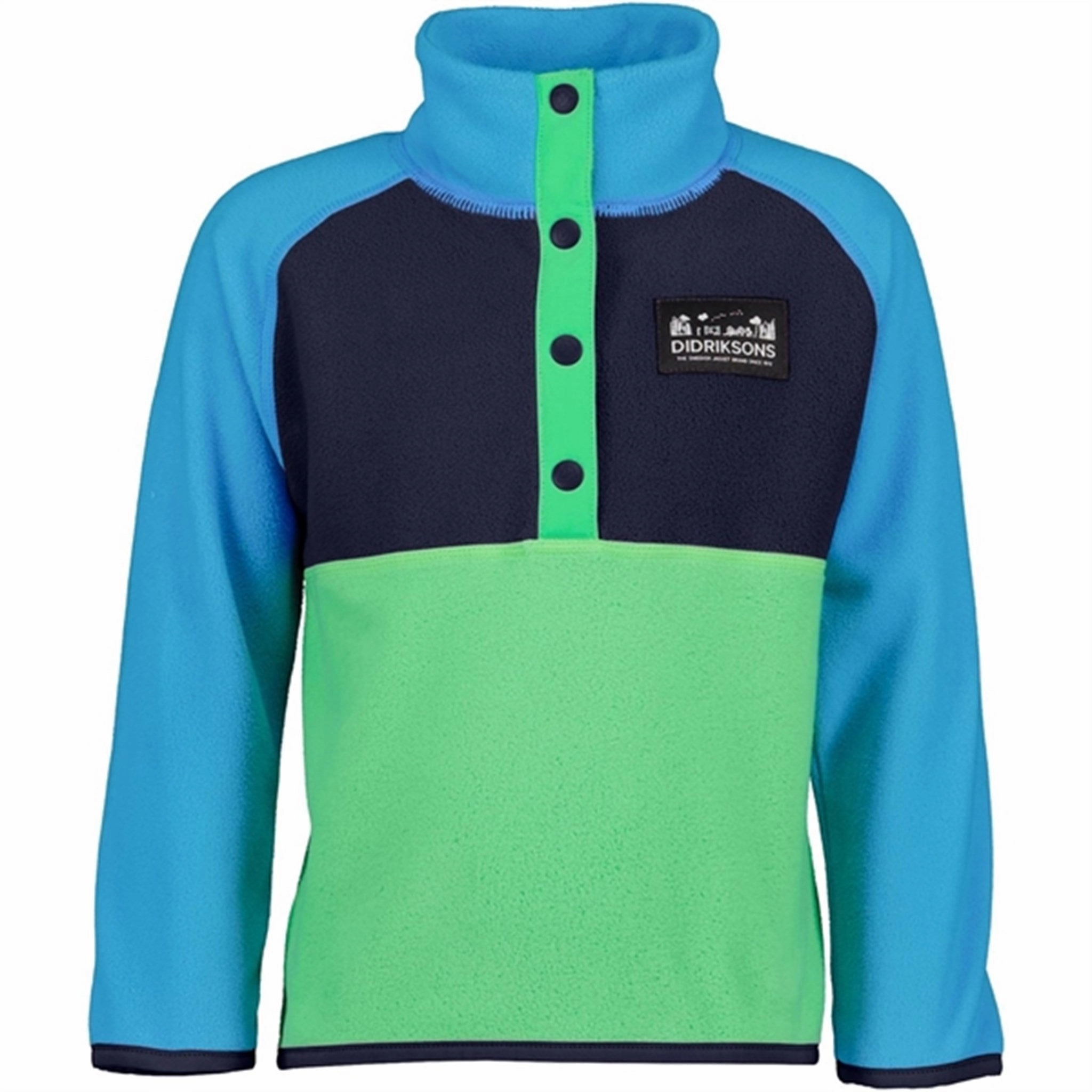 Didriksons Frog Green Monte Kids Fleece Jacket Green Material