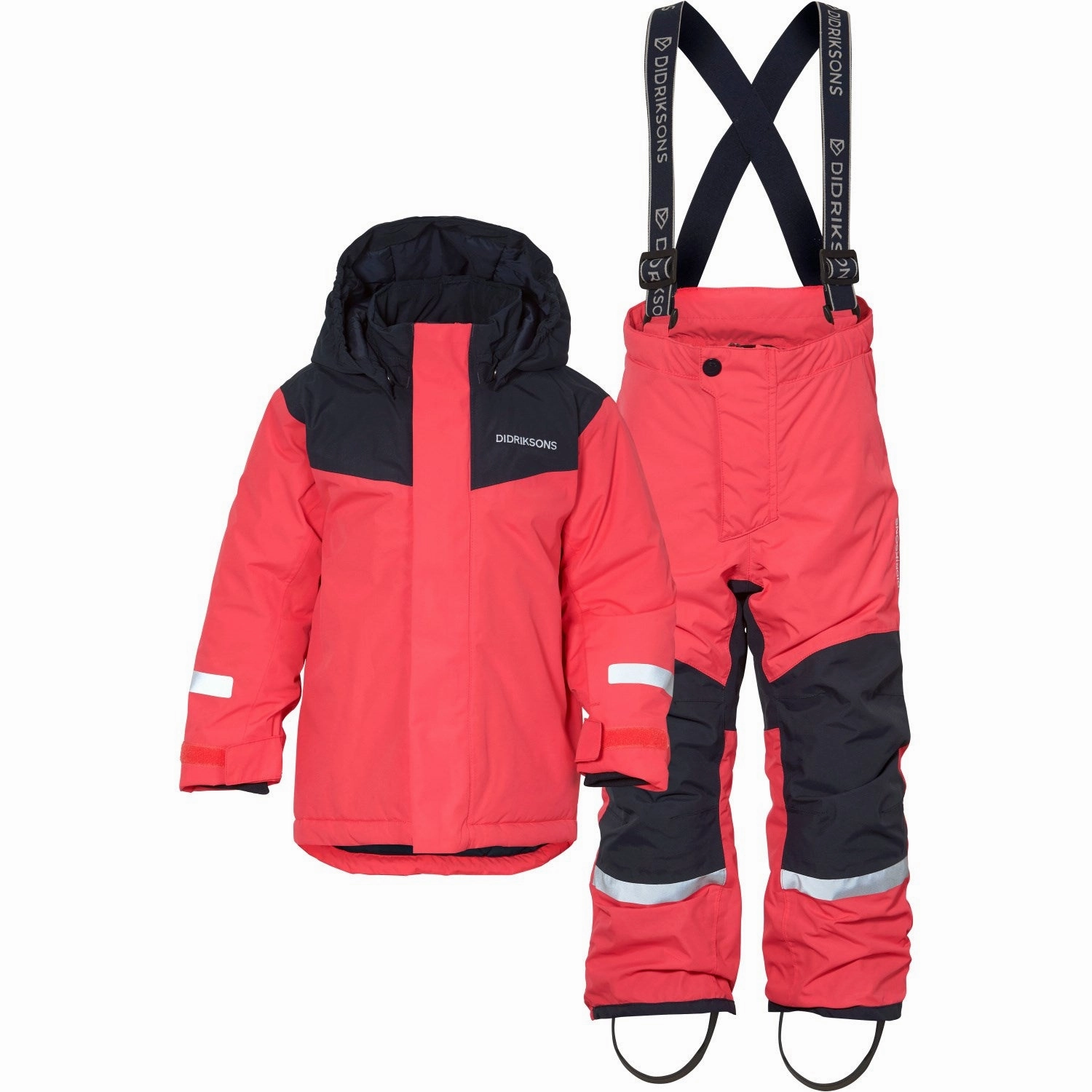 Didriksons Modern Pink Skare Kids Set Flexible Zipper Guards Durable Water Repellent Finish