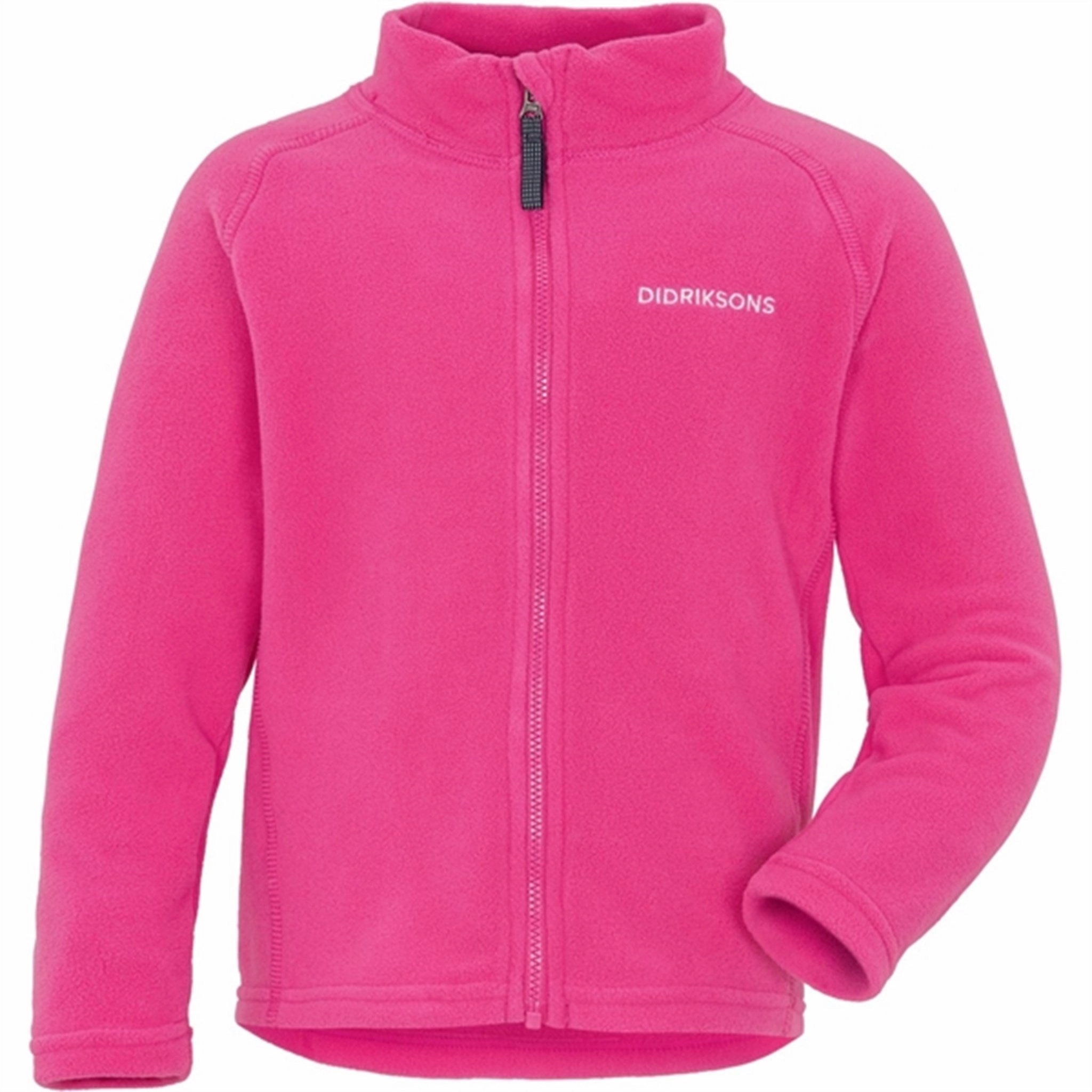 Didriksons Monte Plastic Pink Fleece Jacket with Zipper Fade Resistant Dye Weatherproof Zipper Closure