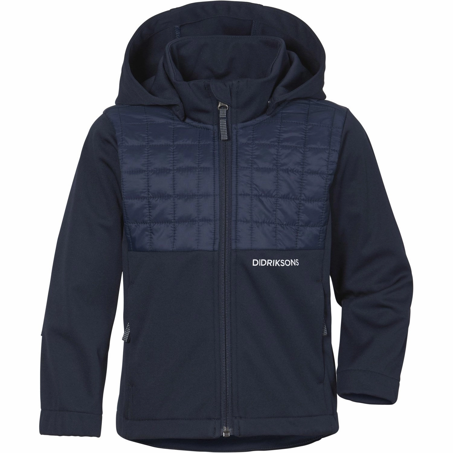Didriksons Navy Briska Kids Jacket Roll Up Hood CompressionPackableFabric