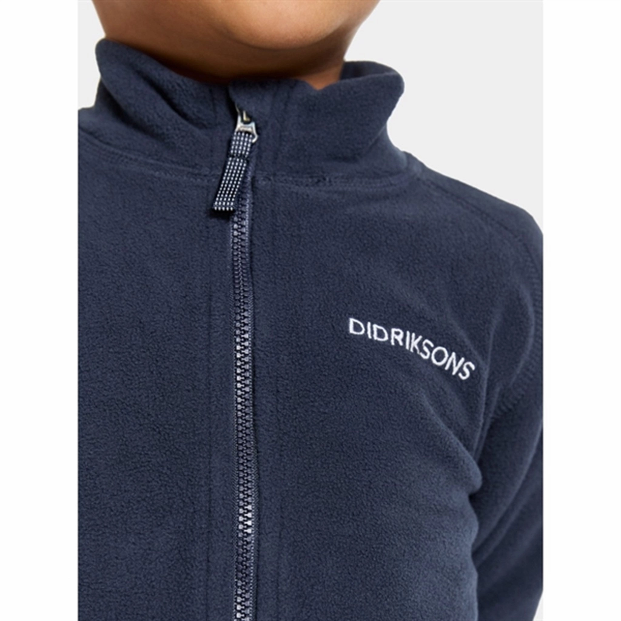 Didriksons Navy Monte Kids Fleece Cardigan windproof