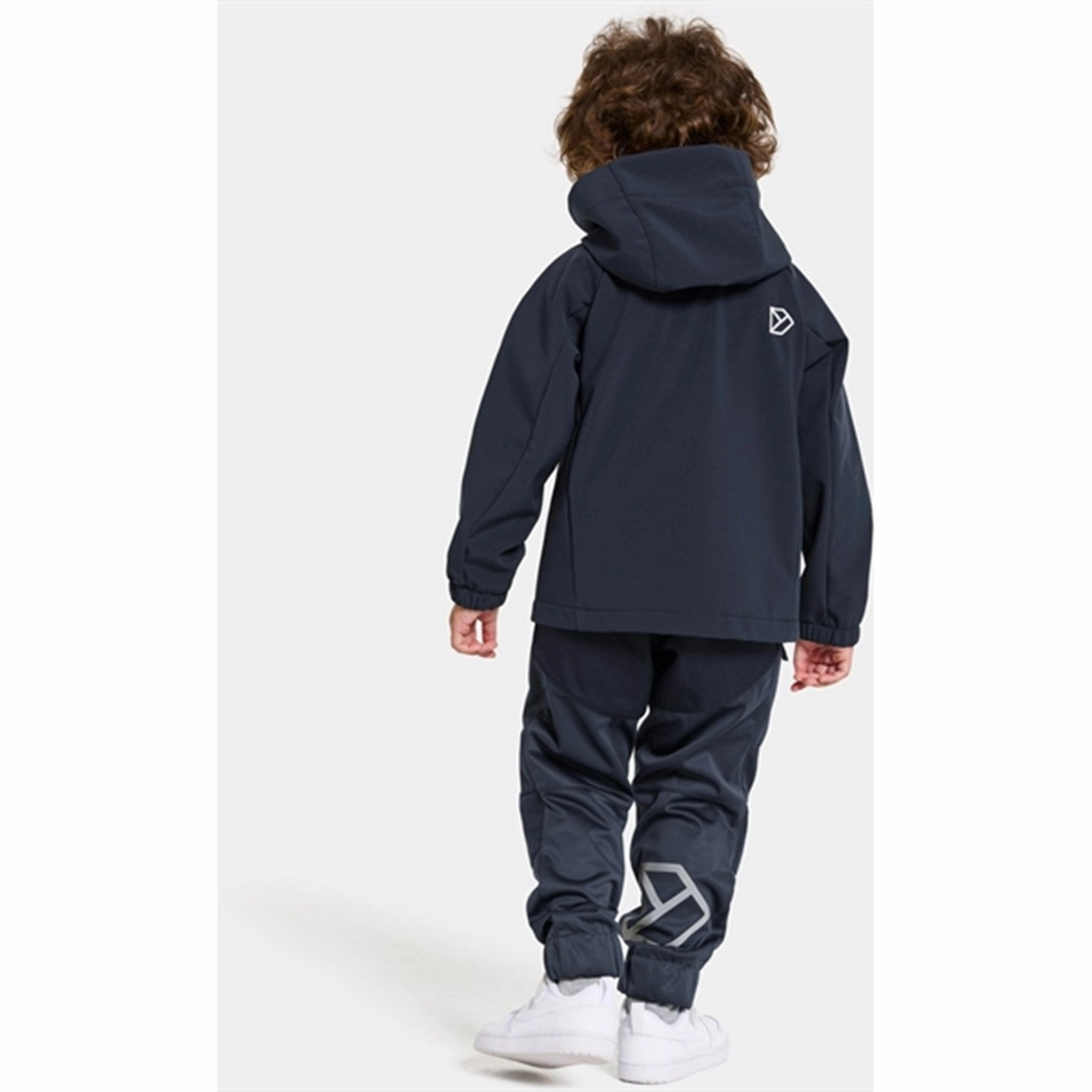 Didriksons Navy Troel Kids Jacket Convertible Silhouette Eco Friendly Coatings