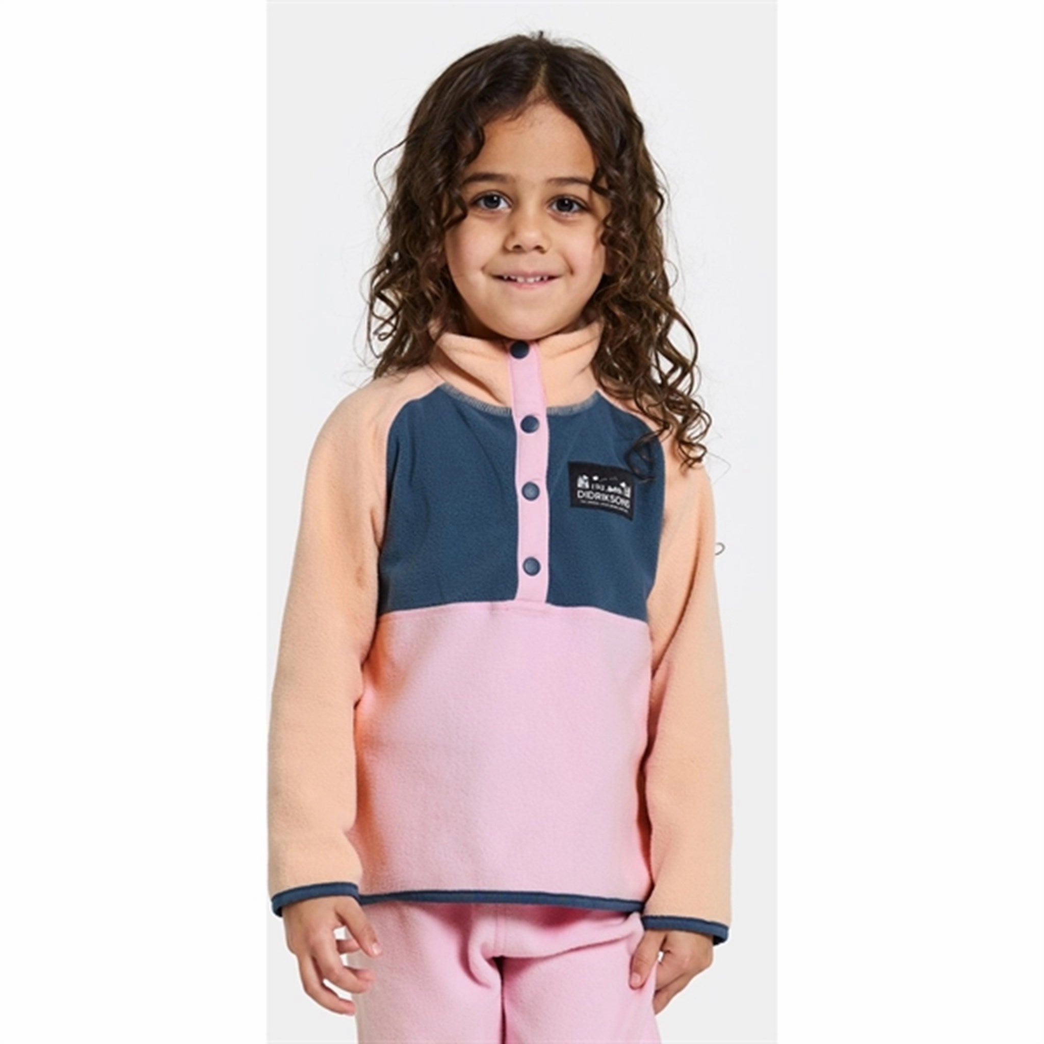 Didriksons Orchid Pink Monte Kids Fleece Jacket Windproof Material Versatile Layering Weight