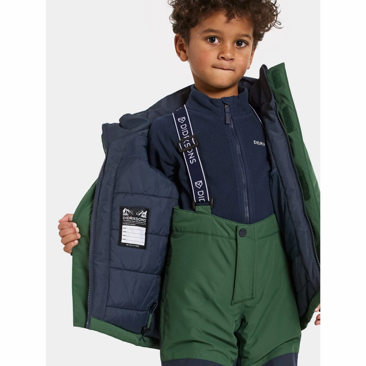 Durable Coating Didriksons Pine Green Skare Kids Set