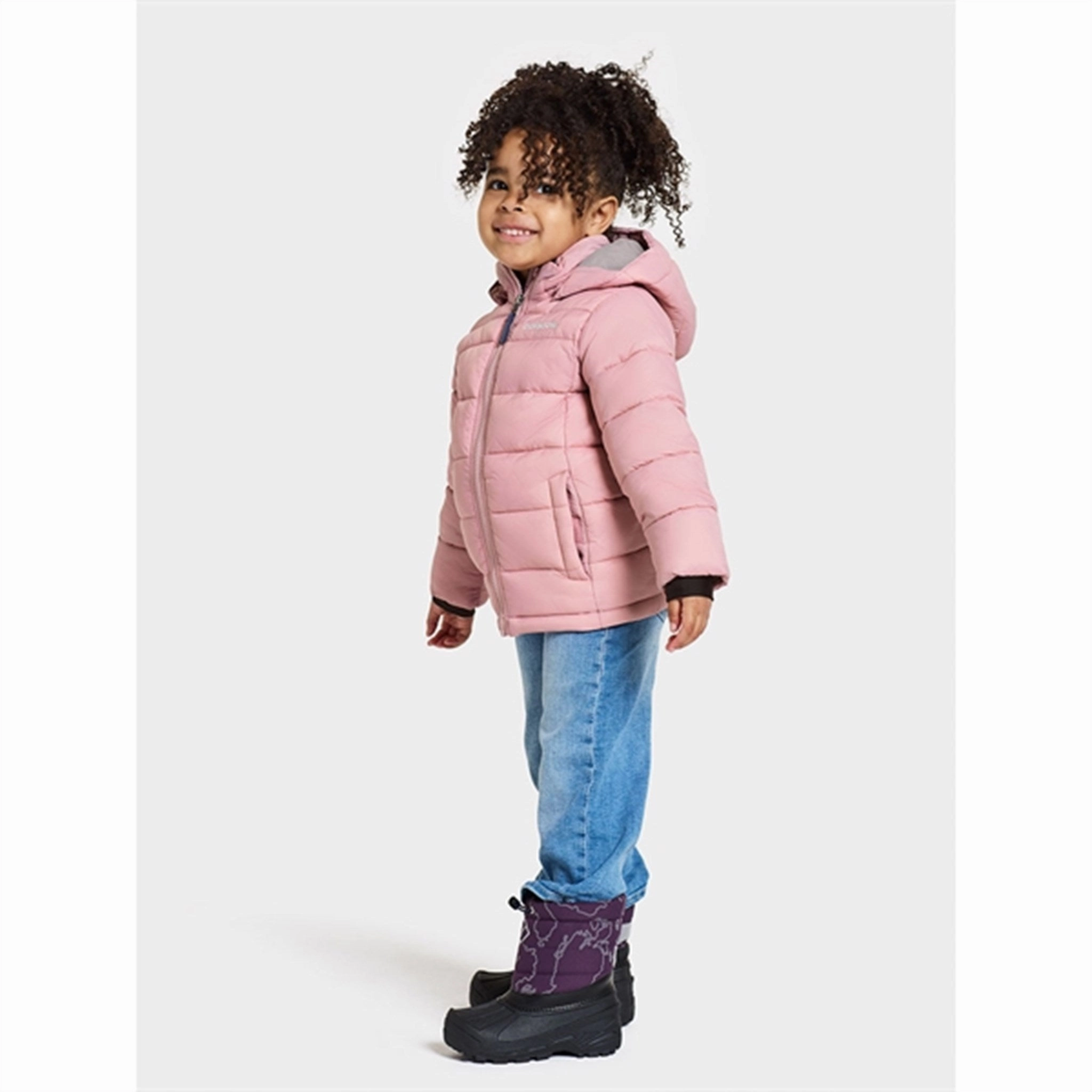 Didriksons Soft Pink Rodi Kids 2 Jacket Breathable Outer Shell WeatherproofZipper