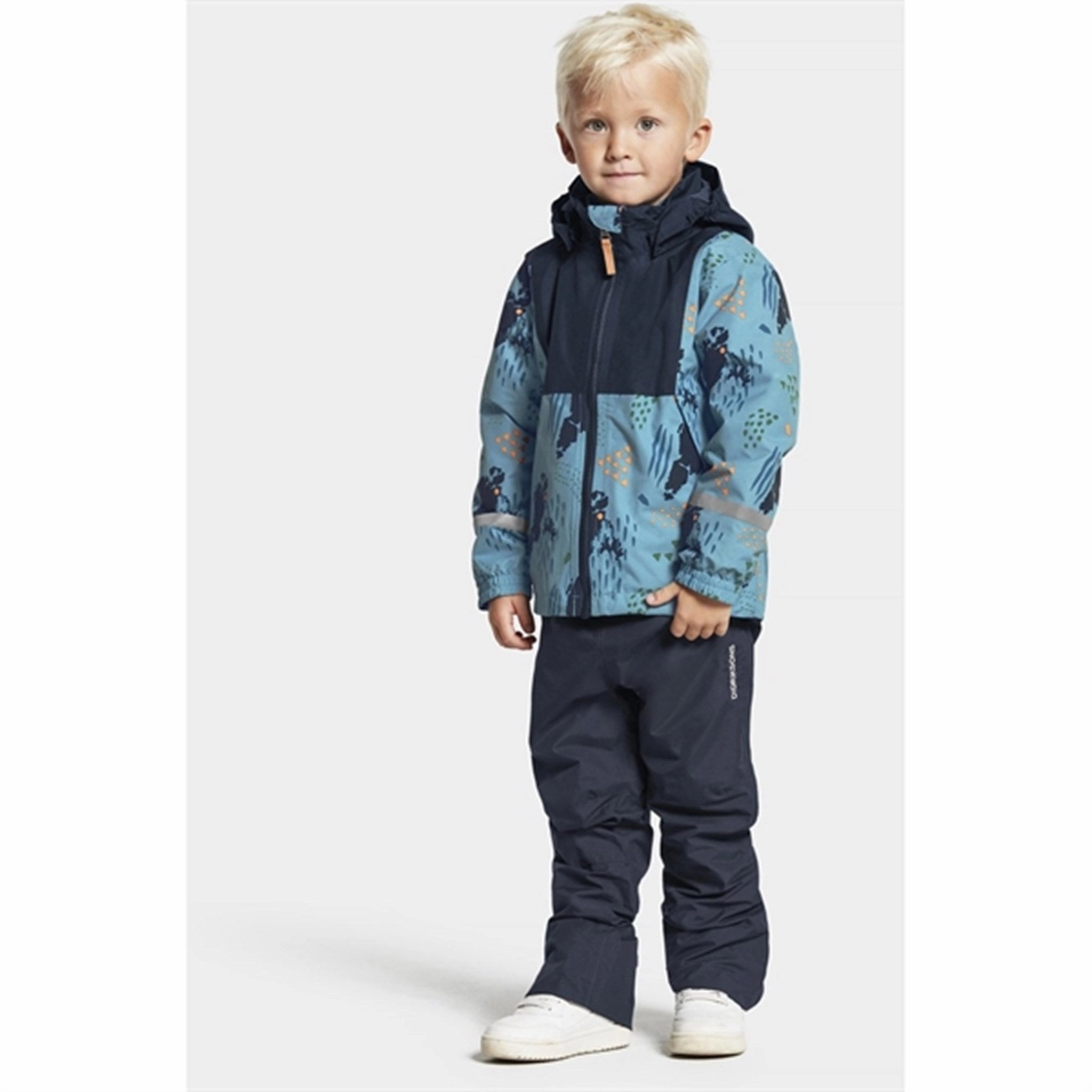 Didriksons Stormhatt Grundsund Blue Jacket Knee Length Bomber Cut