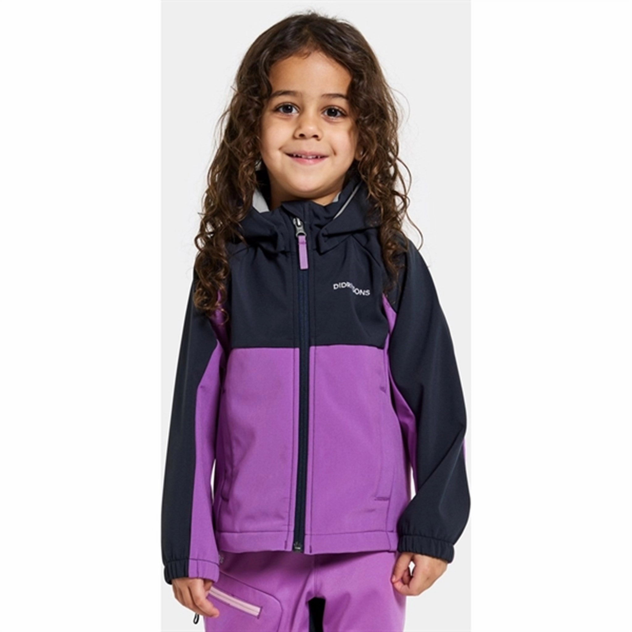 Didriksons Tulip Purple Troel Kids Jacket Eco Dye Process Modular Attachment Points