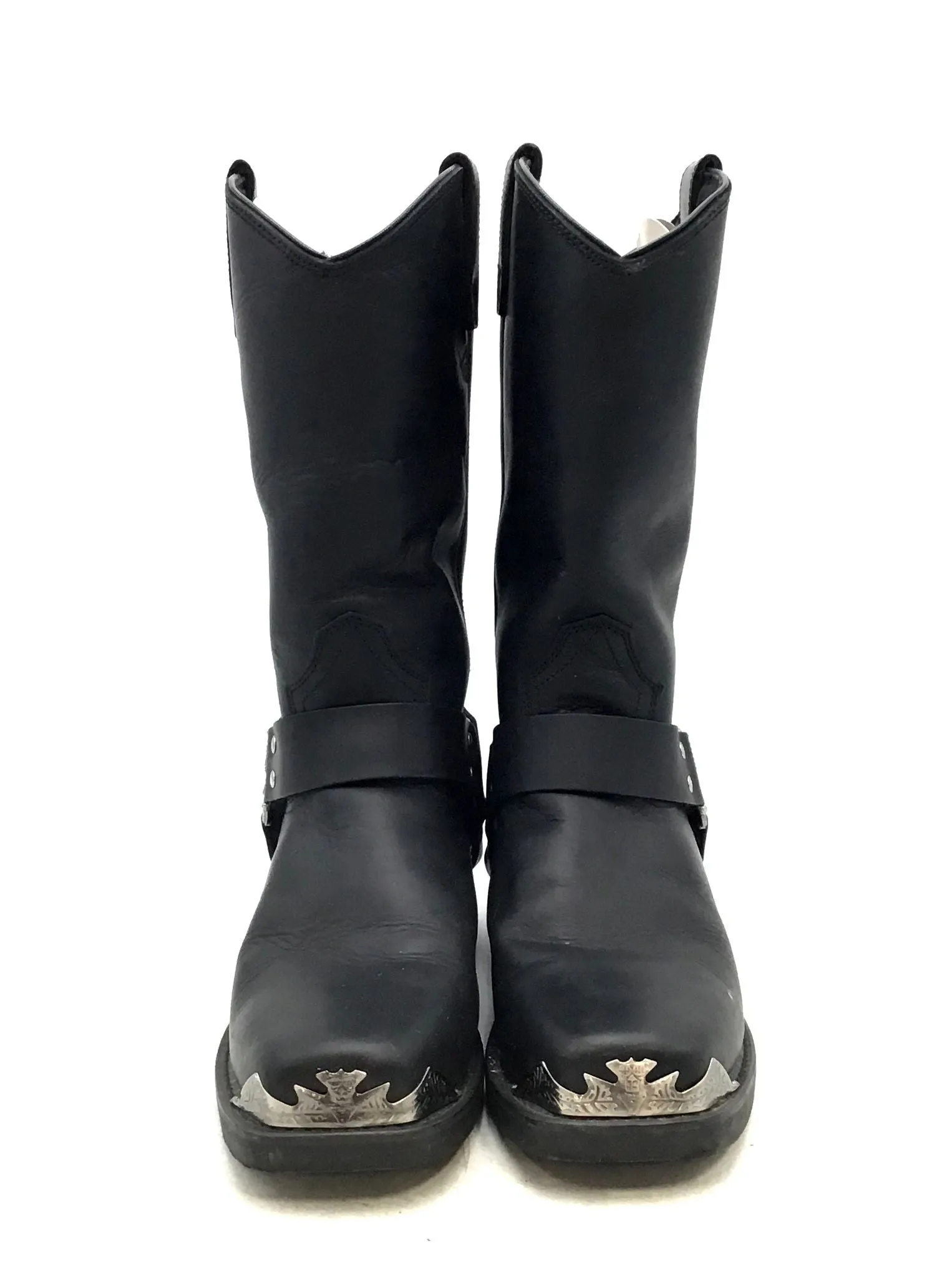 Dingo Men's Chopper DI19053 Black Leather Motorcycle Boots - Size 11.5 D