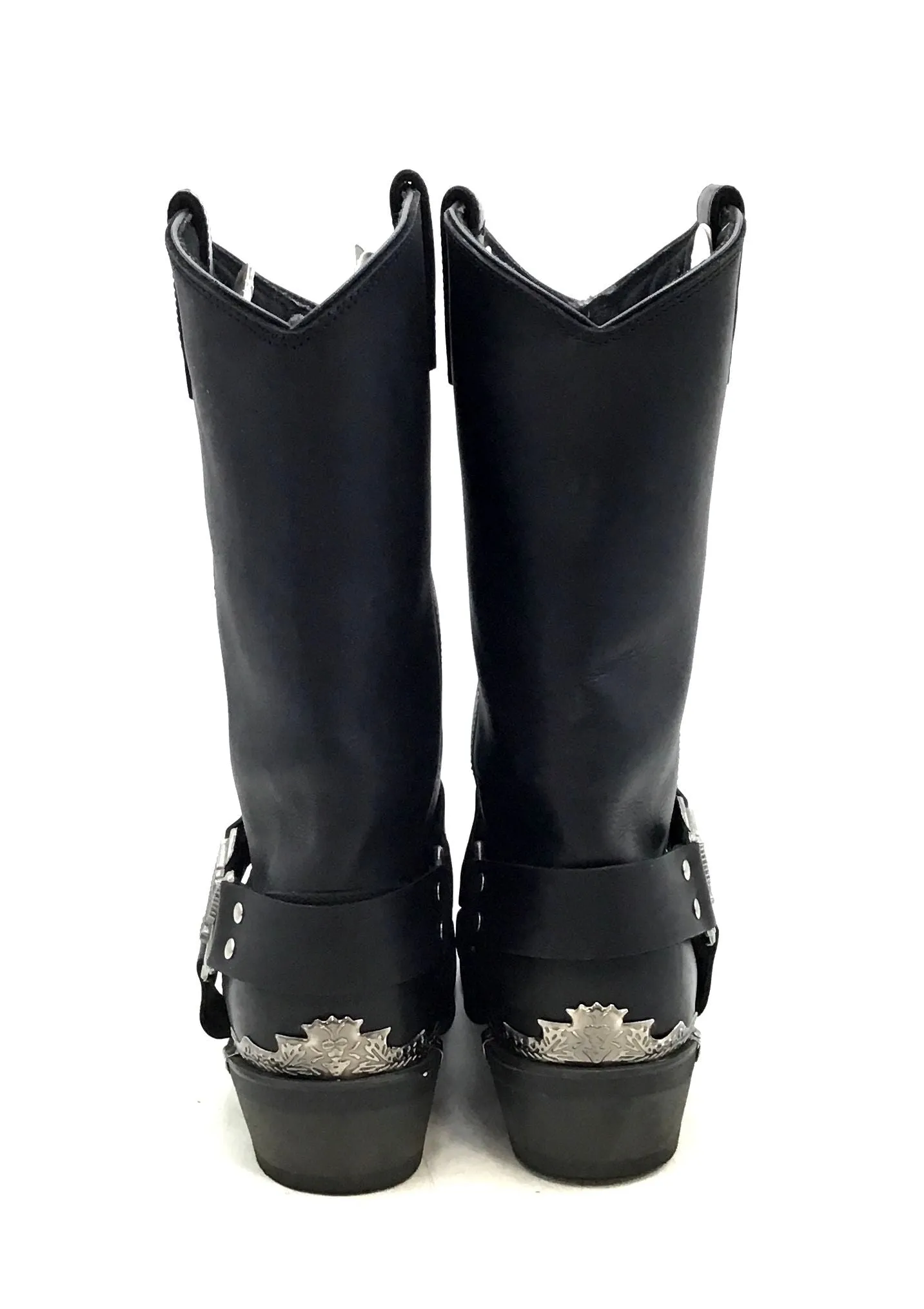 Dingo Men's Chopper DI19053 Black Leather Motorcycle Boots - Size 11.5 D