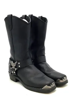 Dingo Men's Chopper DI19053 Black Leather Motorcycle Boots - Size 11.5 D