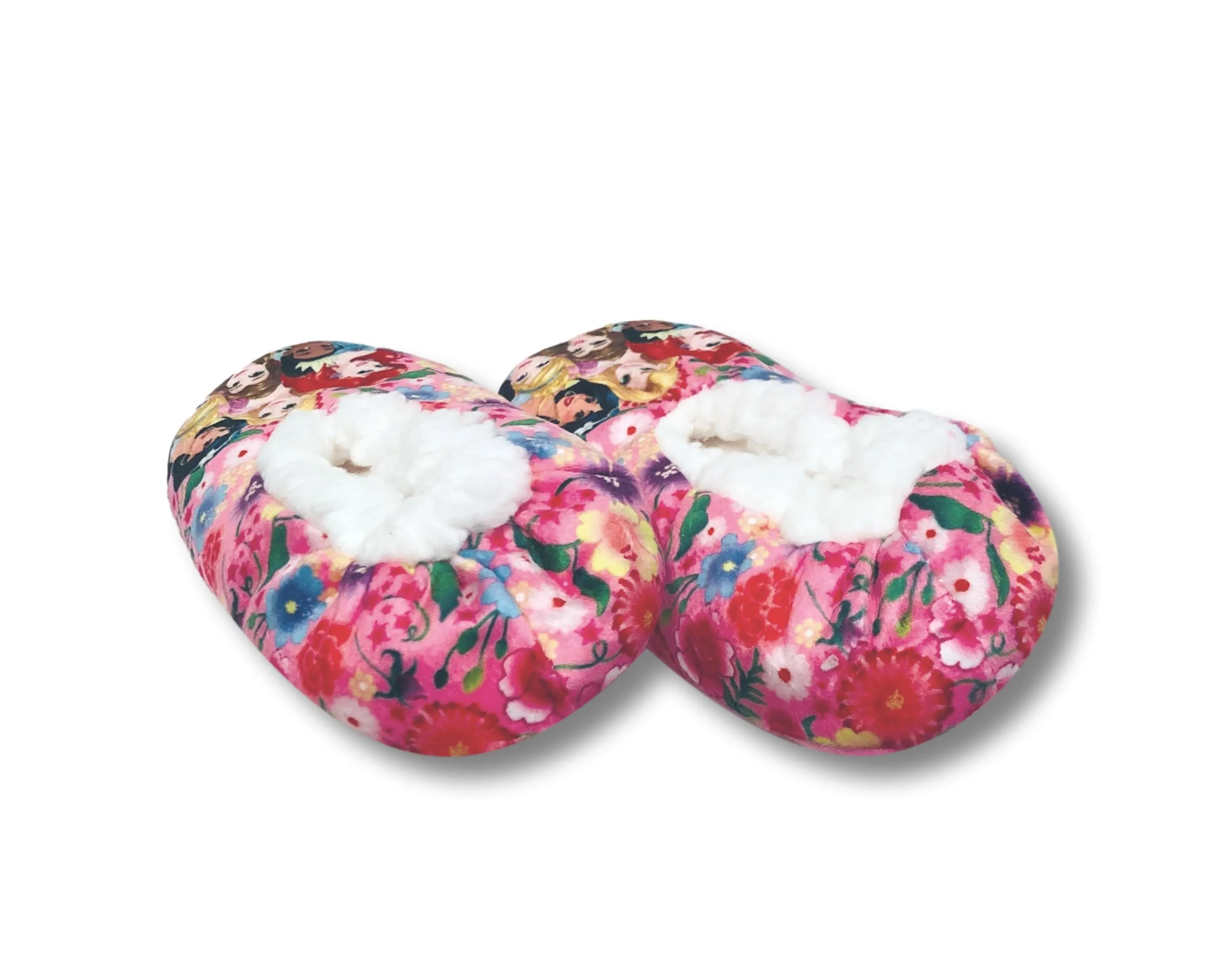 Disney Princess Girls Slippers Fuzzy Slipper Socks for Toddlers and Kids
