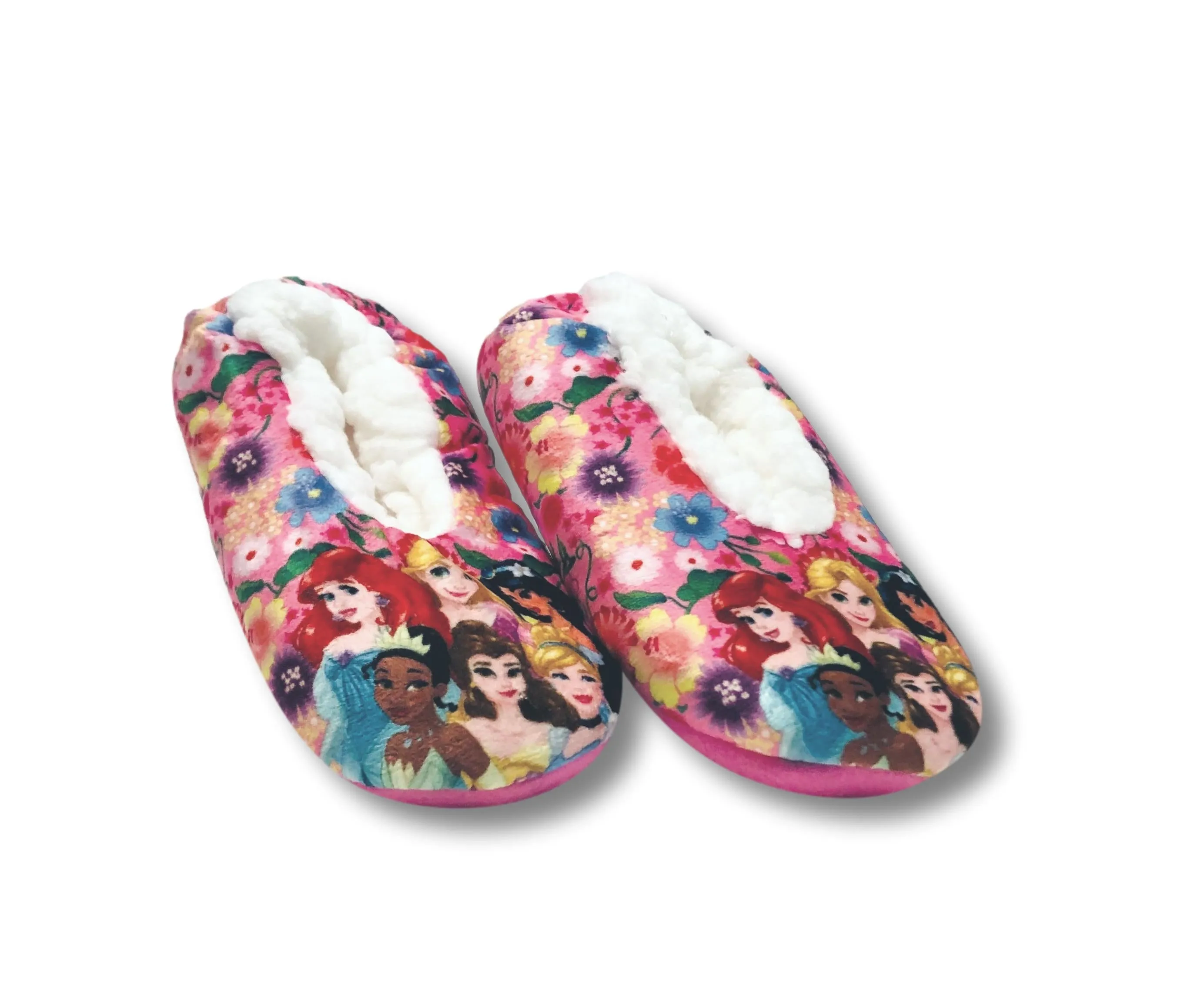 Disney Princess Girls Slippers Fuzzy Slipper Socks for Toddlers and Kids