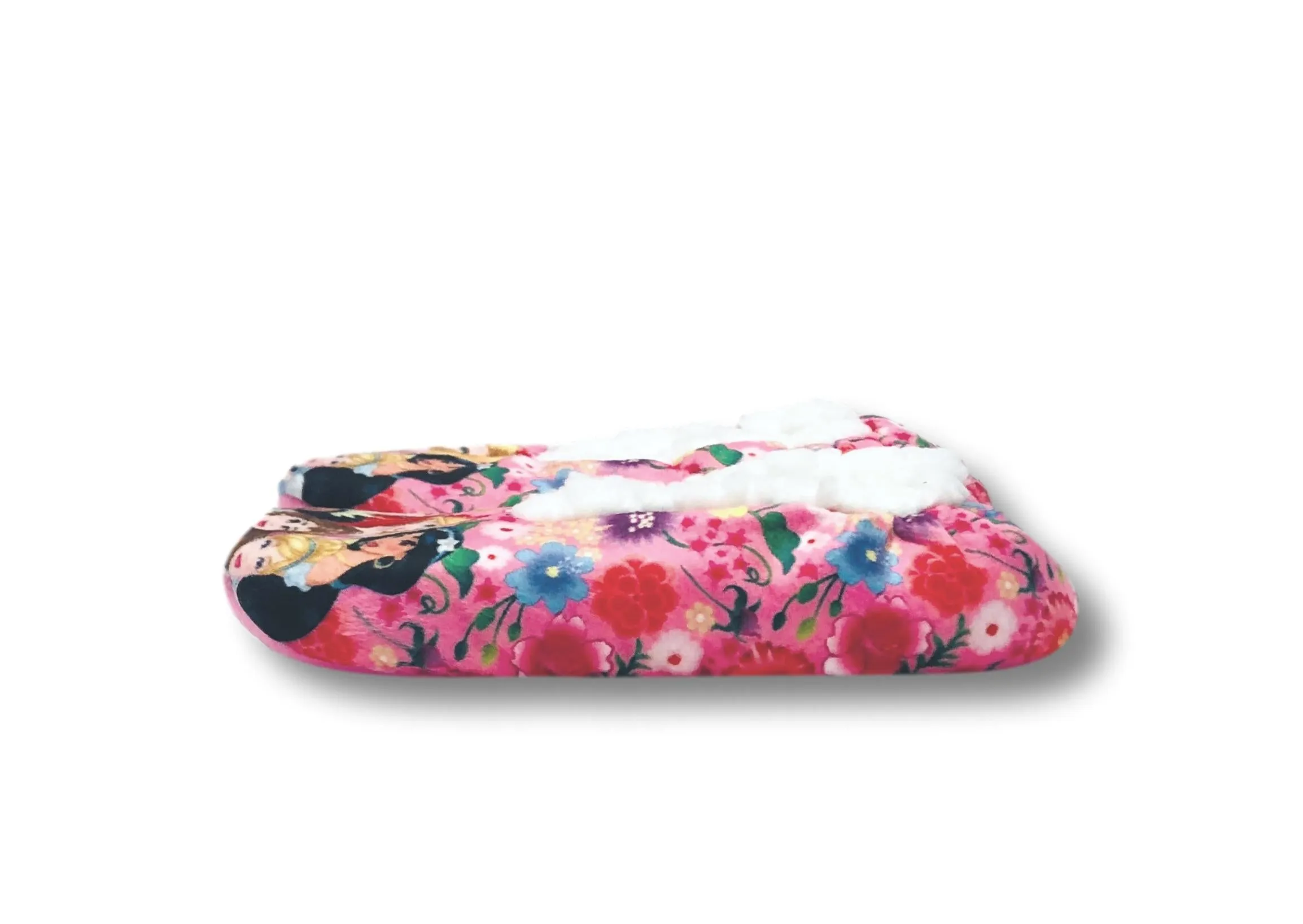 Disney Princess Girls Slippers Fuzzy Slipper Socks for Toddlers and Kids