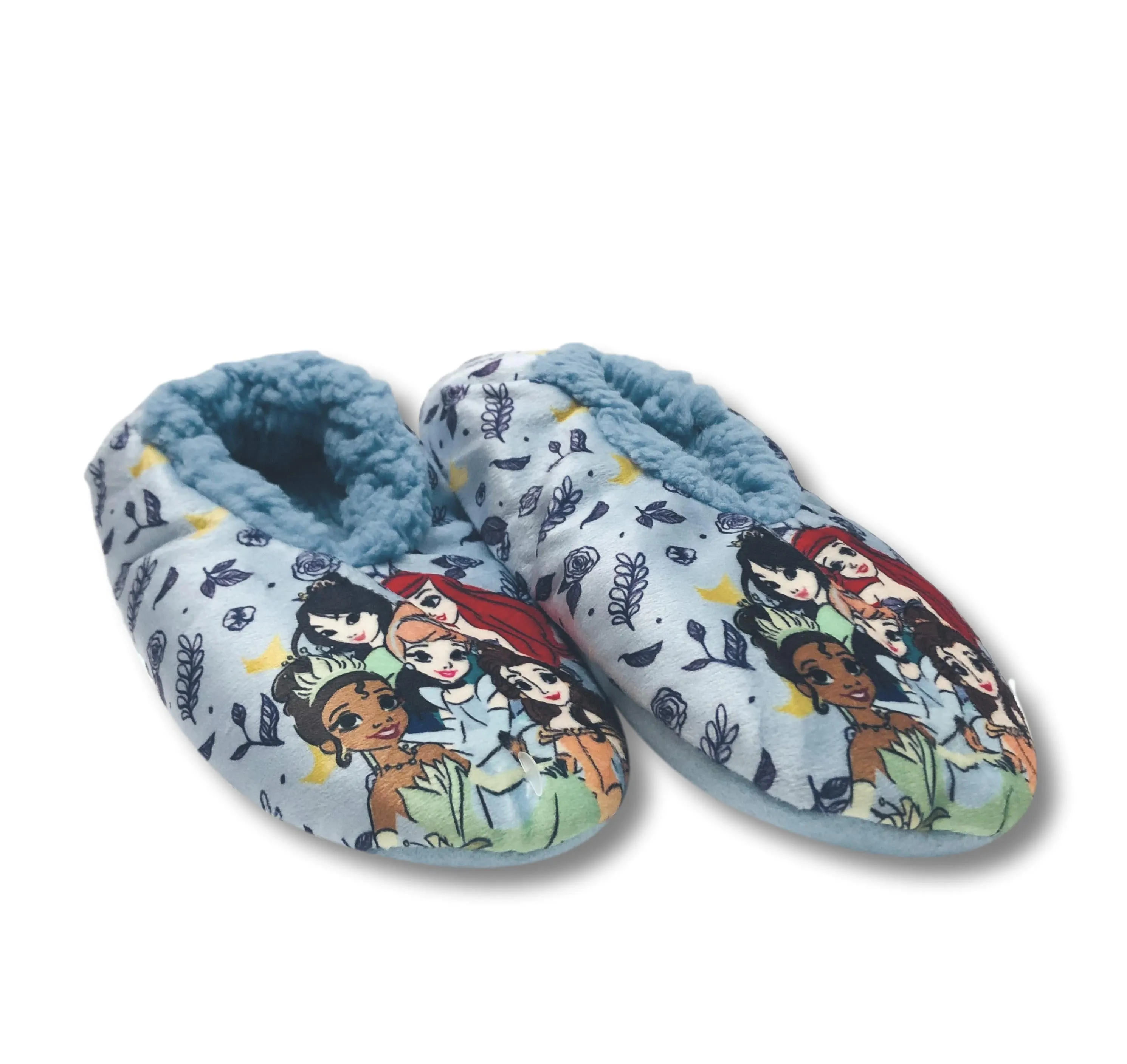 Disney Princess Girls Slippers Fuzzy Slipper Socks for Toddlers and Kids