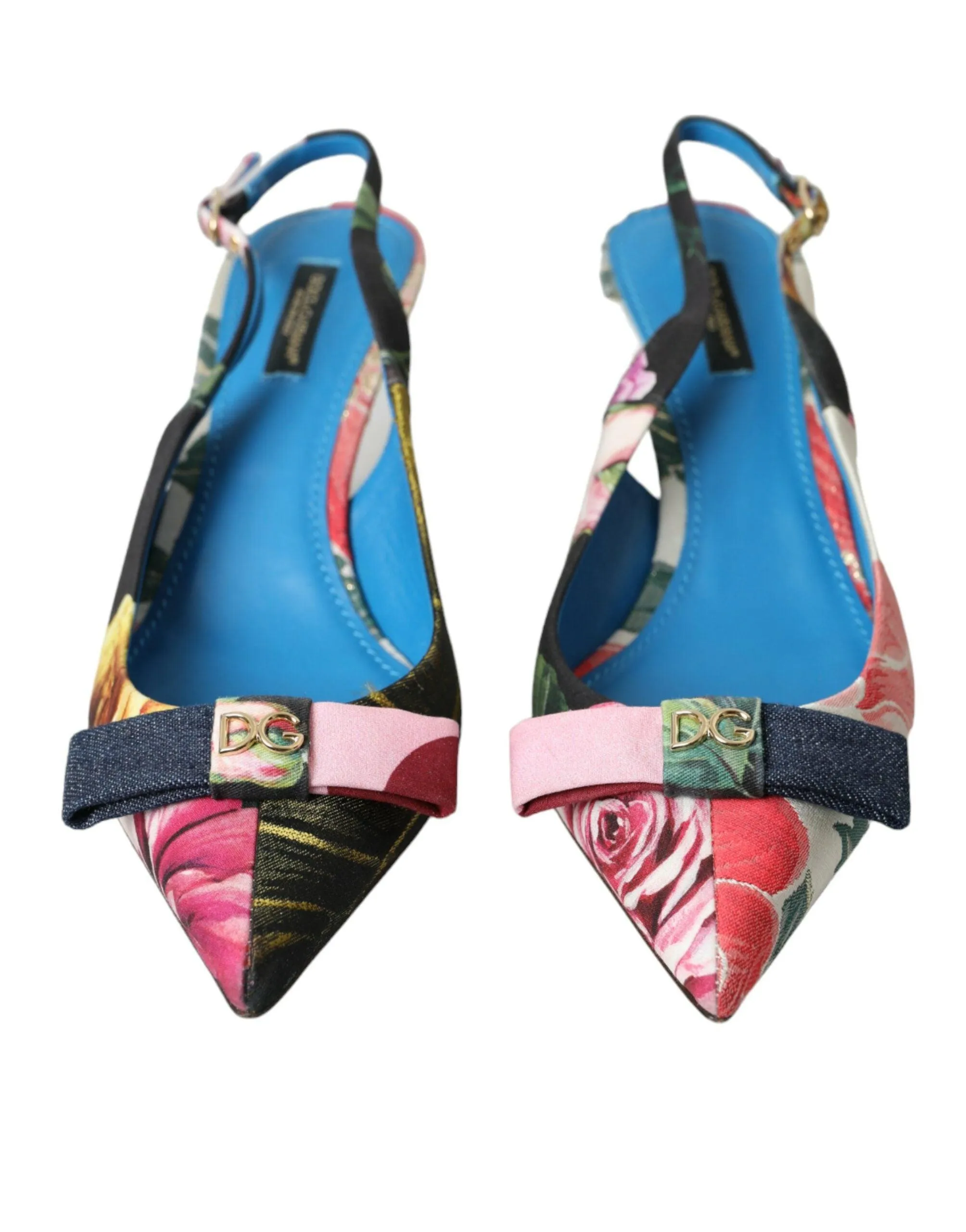 Dolce & Gabbana Floral Patchwork Slingback Pumps