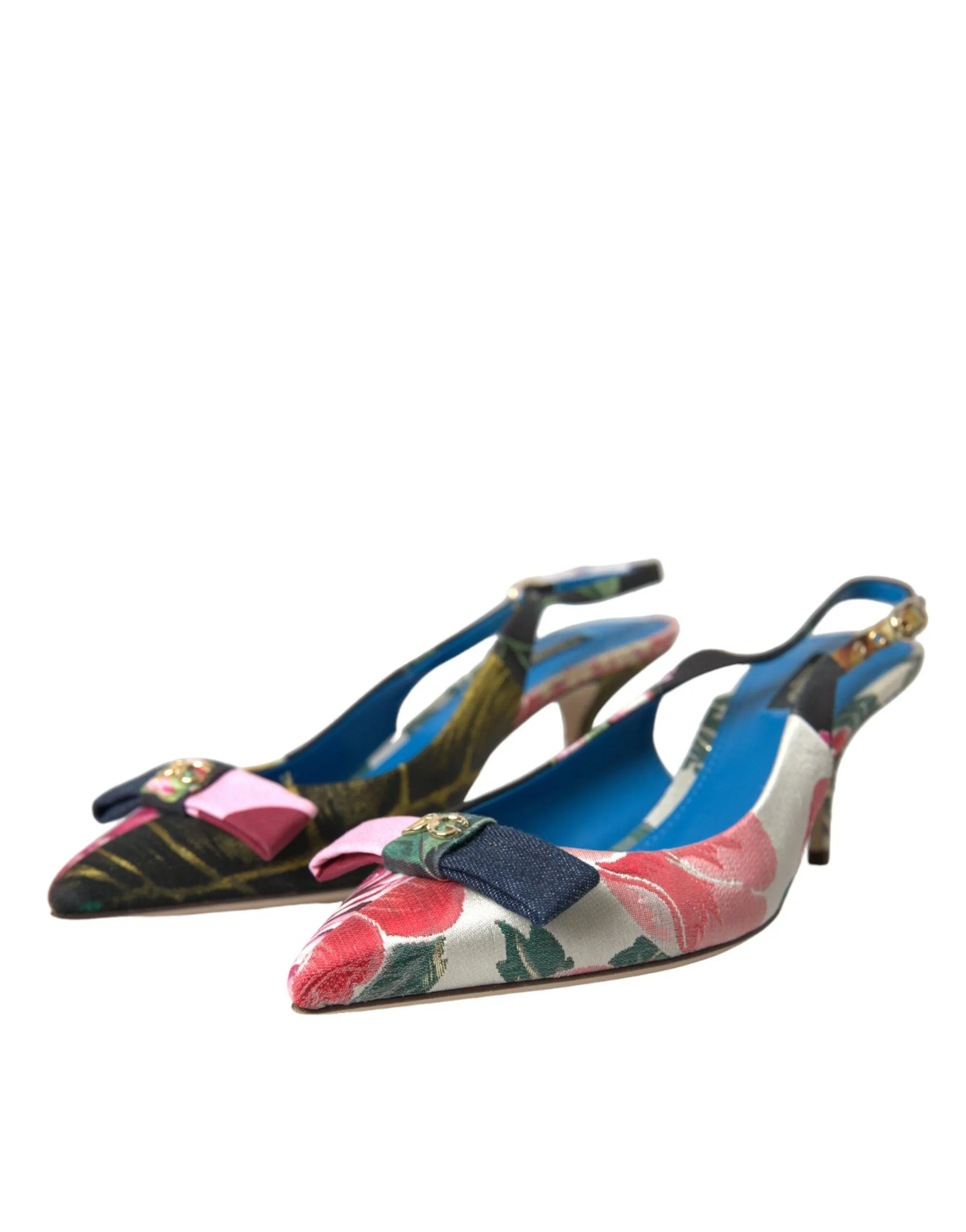 Dolce & Gabbana Floral Patchwork Slingback Pumps