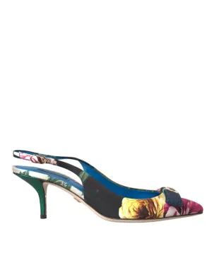 Dolce & Gabbana Floral Patchwork Slingback Pumps