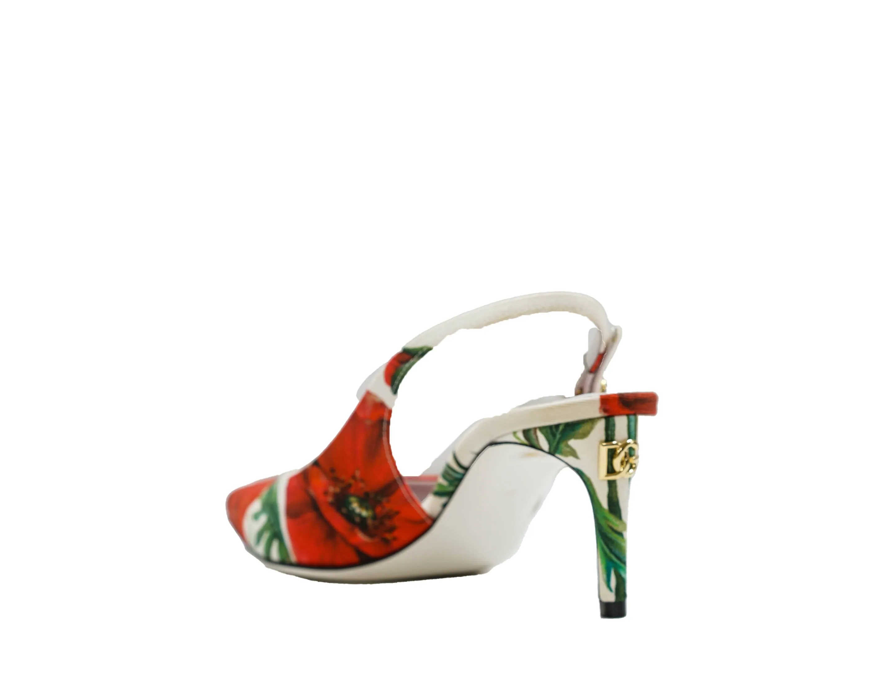 Dolce & Gabbana Printed Fabric Slingback Pump CG0595 50%OFF