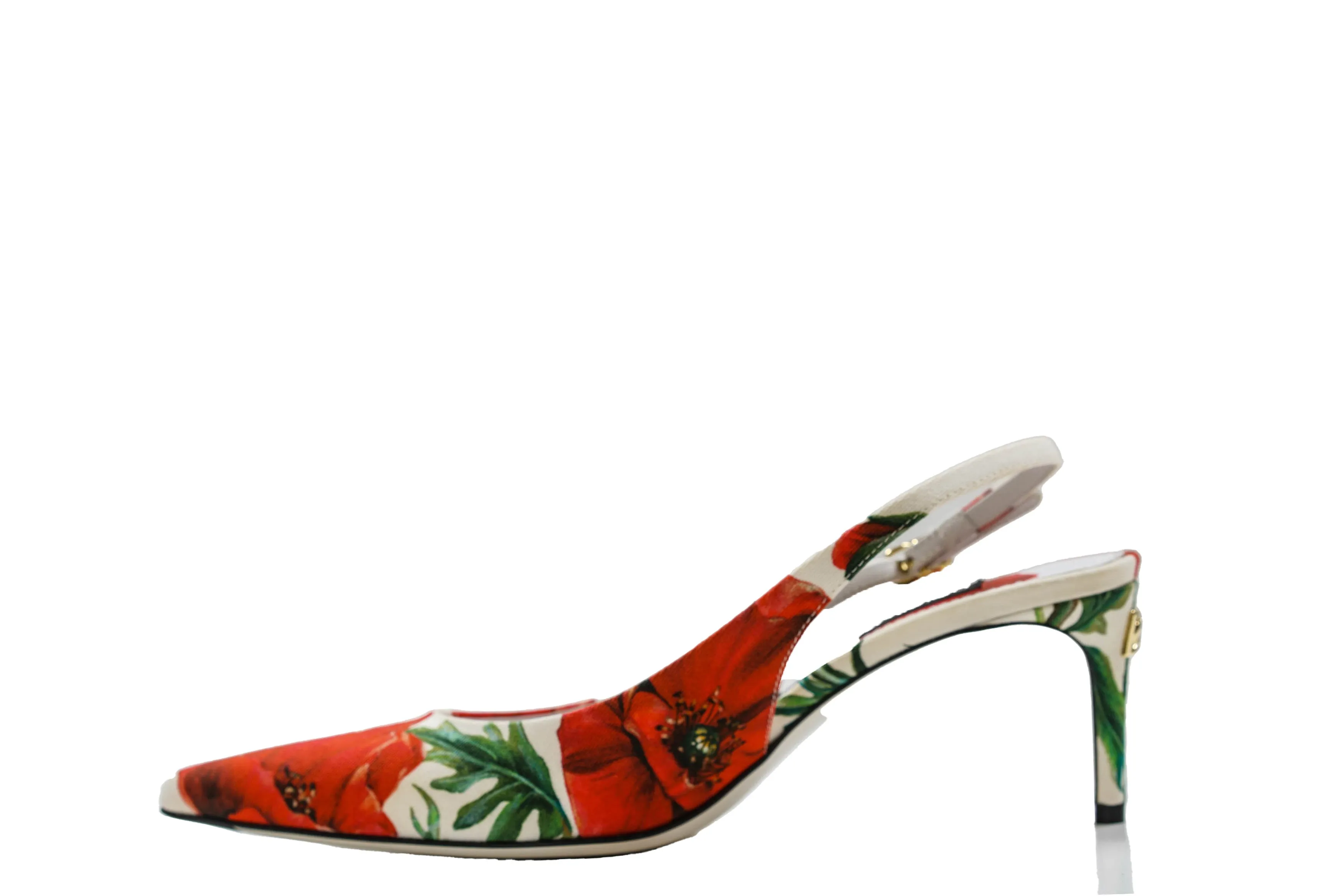Dolce & Gabbana Printed Fabric Slingback Pump CG0595 50%OFF