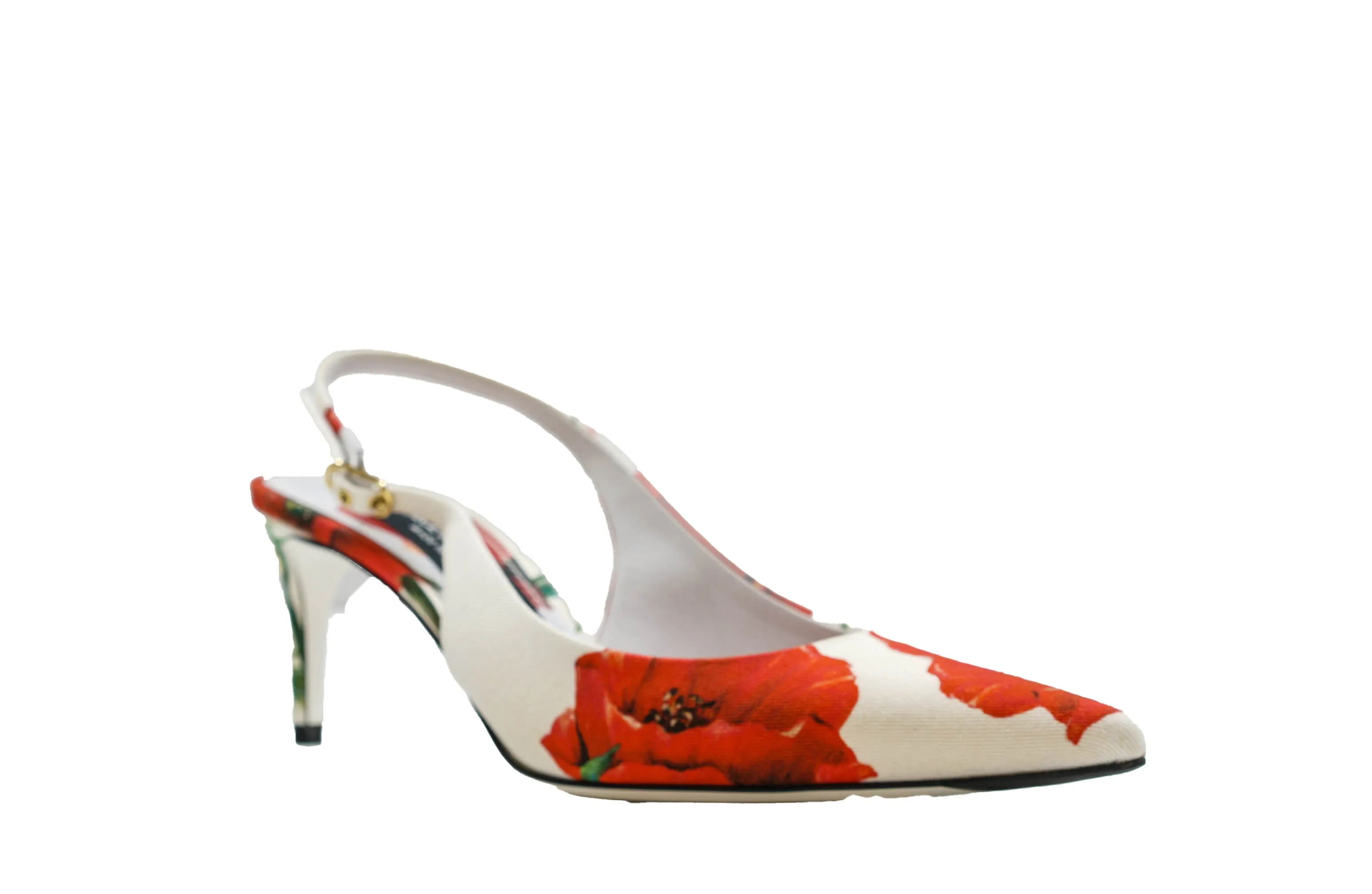 Dolce & Gabbana Printed Fabric Slingback Pump CG0595 50%OFF