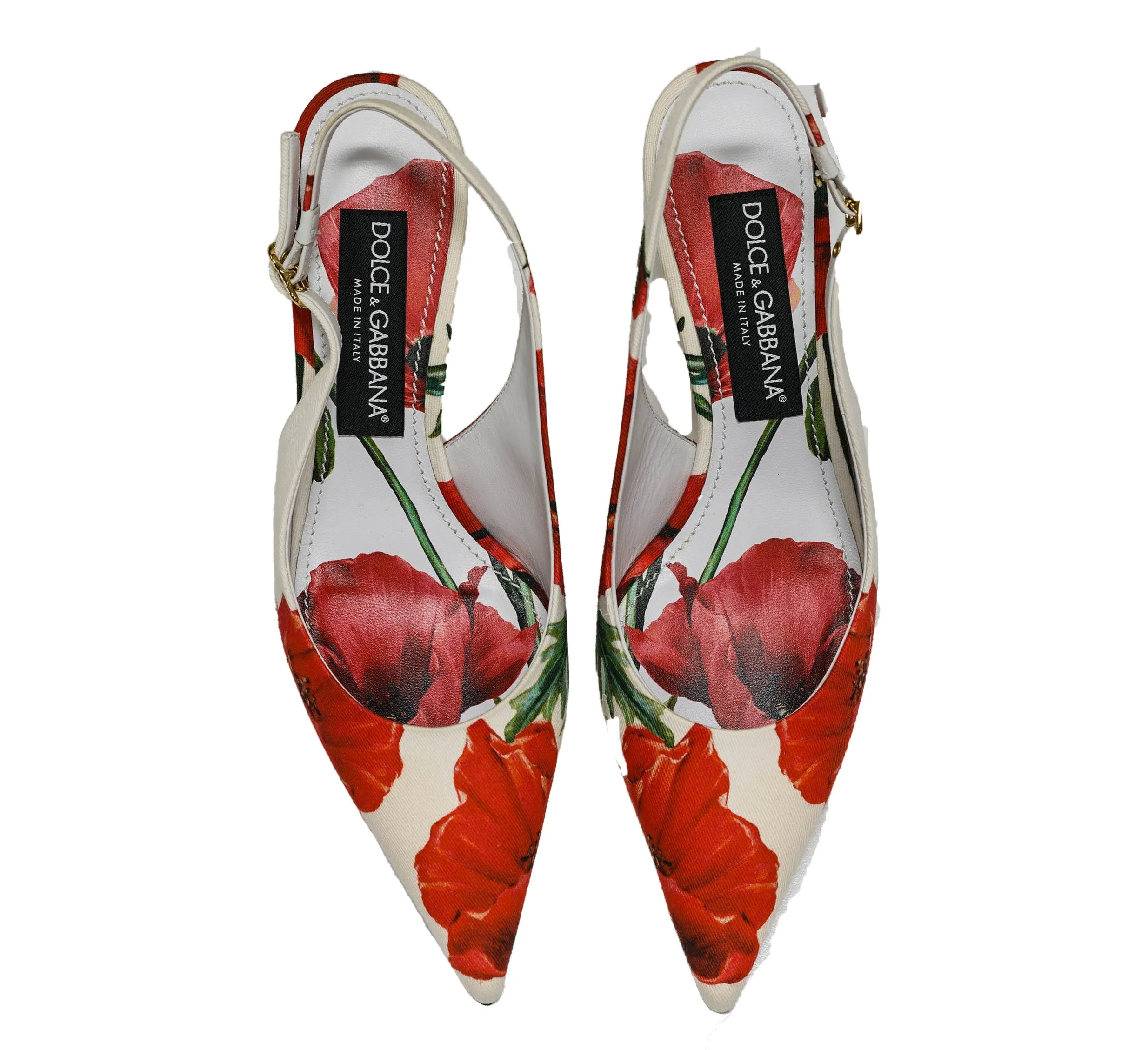 Dolce & Gabbana Printed Fabric Slingback Pump CG0595 50%OFF