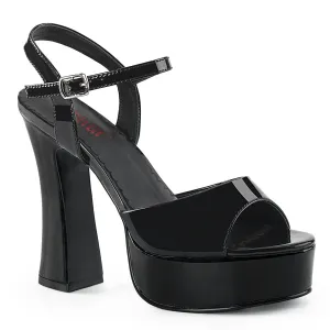 DOLLY-09 DemoniaCult Black Patent Sexy Women's Sandals (Alternative Footwear)