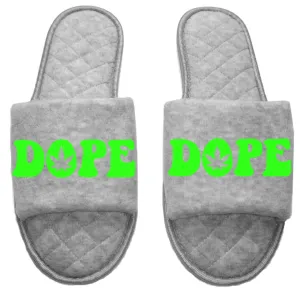 Dope Medical Marijuana mmj medicinal weed 4:20 mary Jane Women's open toe Slippers House Shoes slides mom sister daughter custom gift