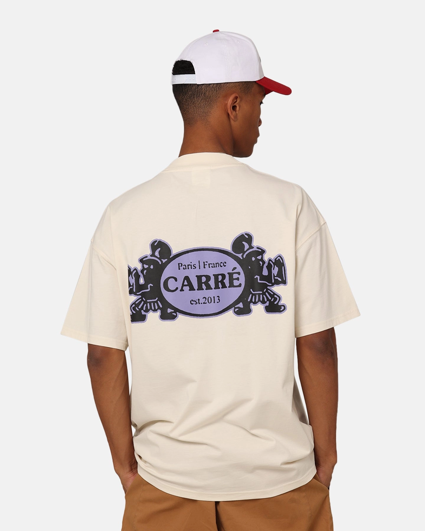 Carre Warrior Oversized T-Shirt Off White Reinforced Shoulders Eco-friendly