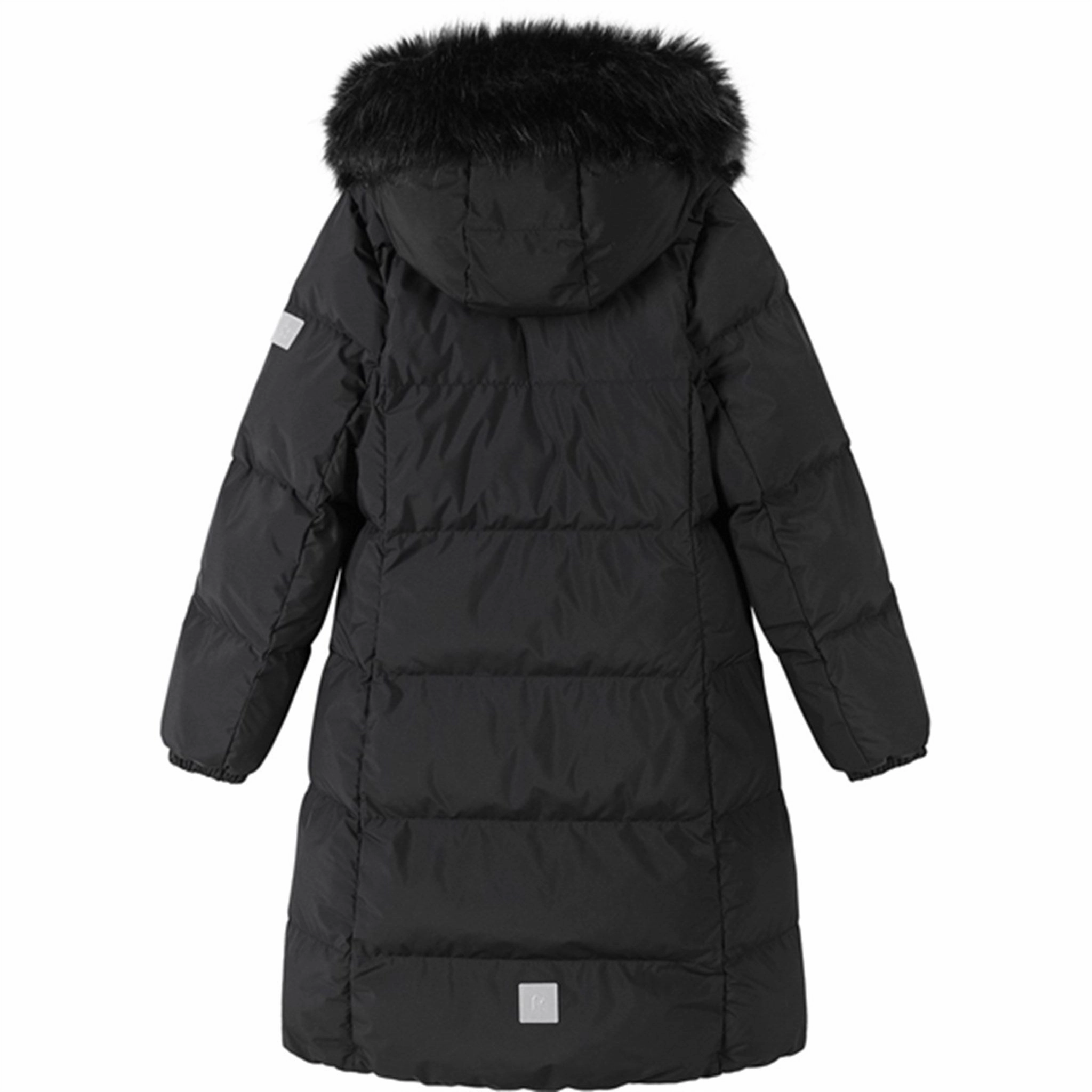 Reima Winter Jacket Siemaus Black Zip Pockets Detachable Hood