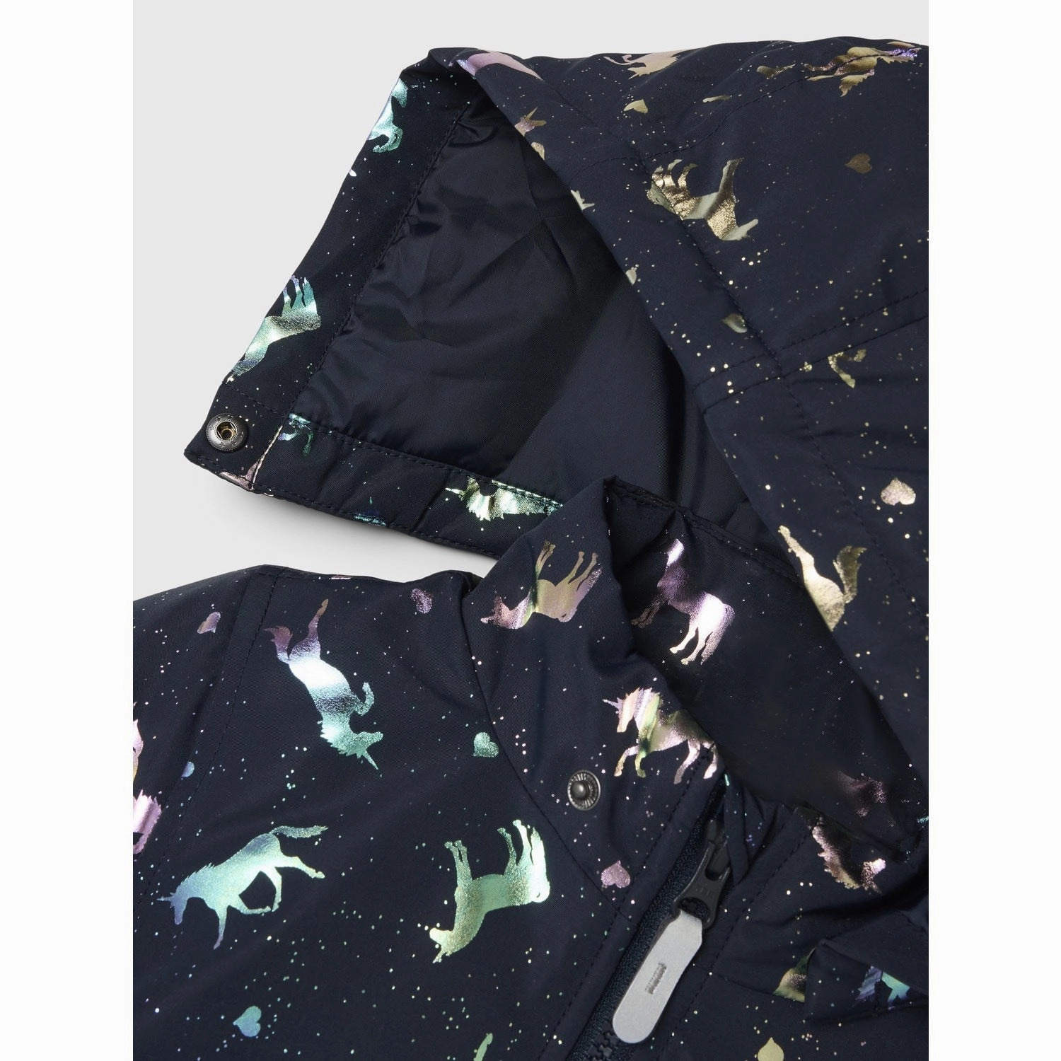 Name It Dark Sapphire Unicorn Nmfmaxi Pa Jacket Foil Aop Noos Style Staple