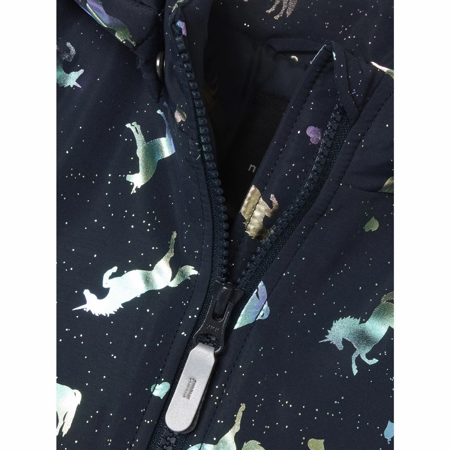 Layered Hem Design Flexible Layer Fit Name It Dark Sapphire Unicorn Nmfmaxi Pa Jacket Foil Aop Noos