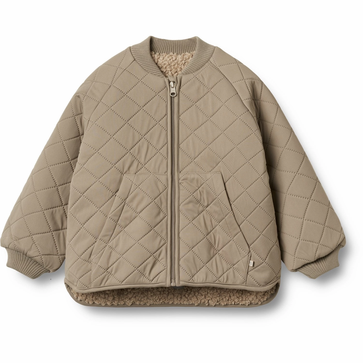 Wheat Beige Stone Reversible Thermo Jacket Lake Flexible Elbow Patches