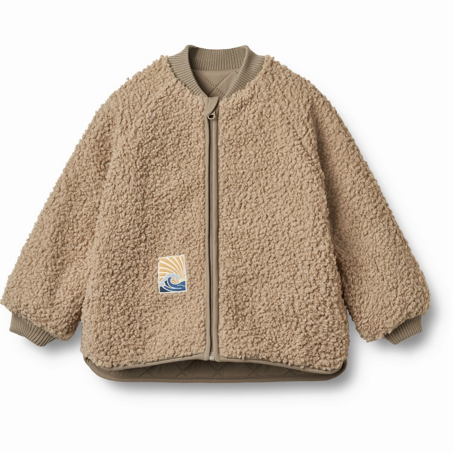 Simple Modern Piece Wheat Beige Stone Reversible Thermo Jacket Lake