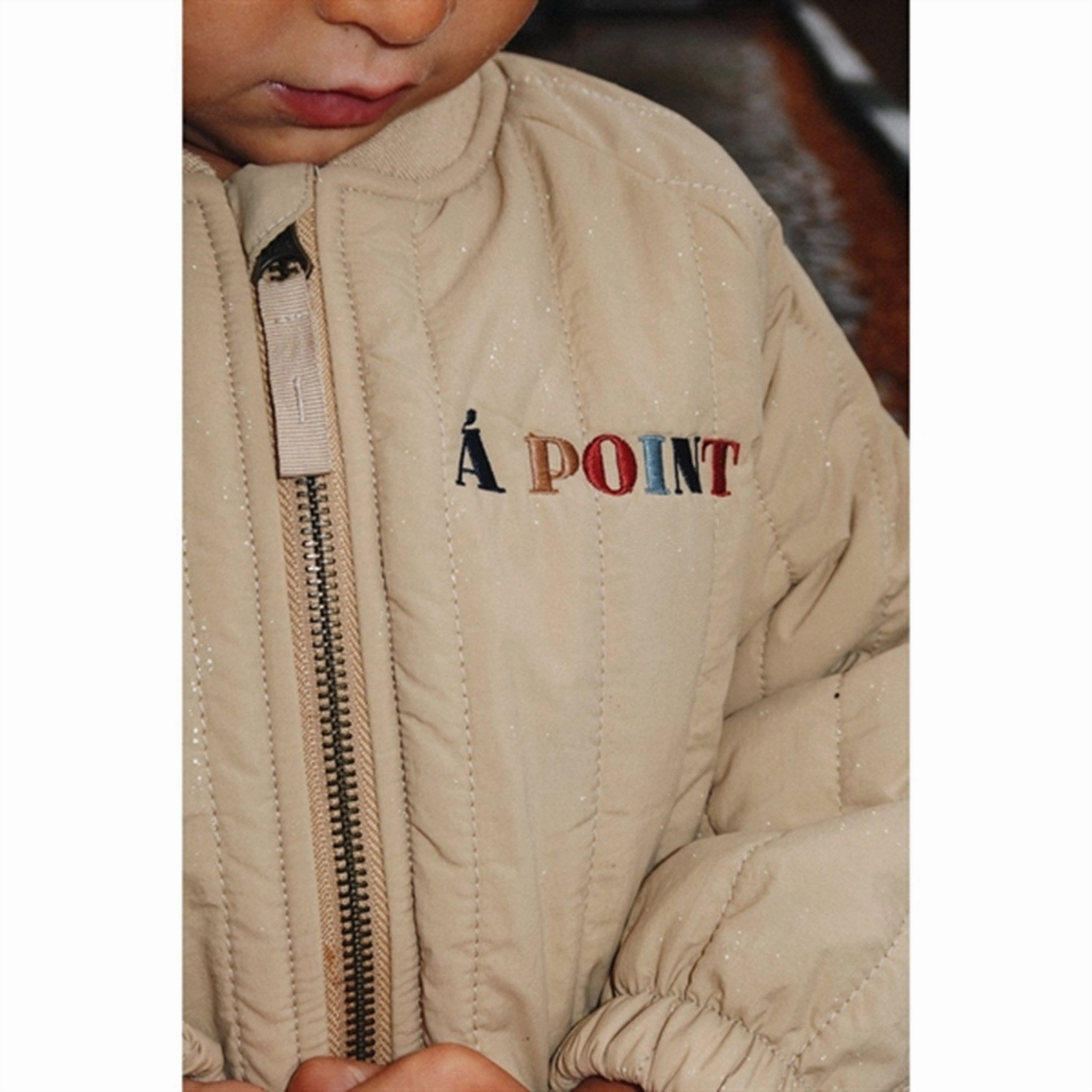 Konges Sl?jd Travertine Juno Bomber Jacket Weatherproof Zipper Tech Quilted Interior Layer