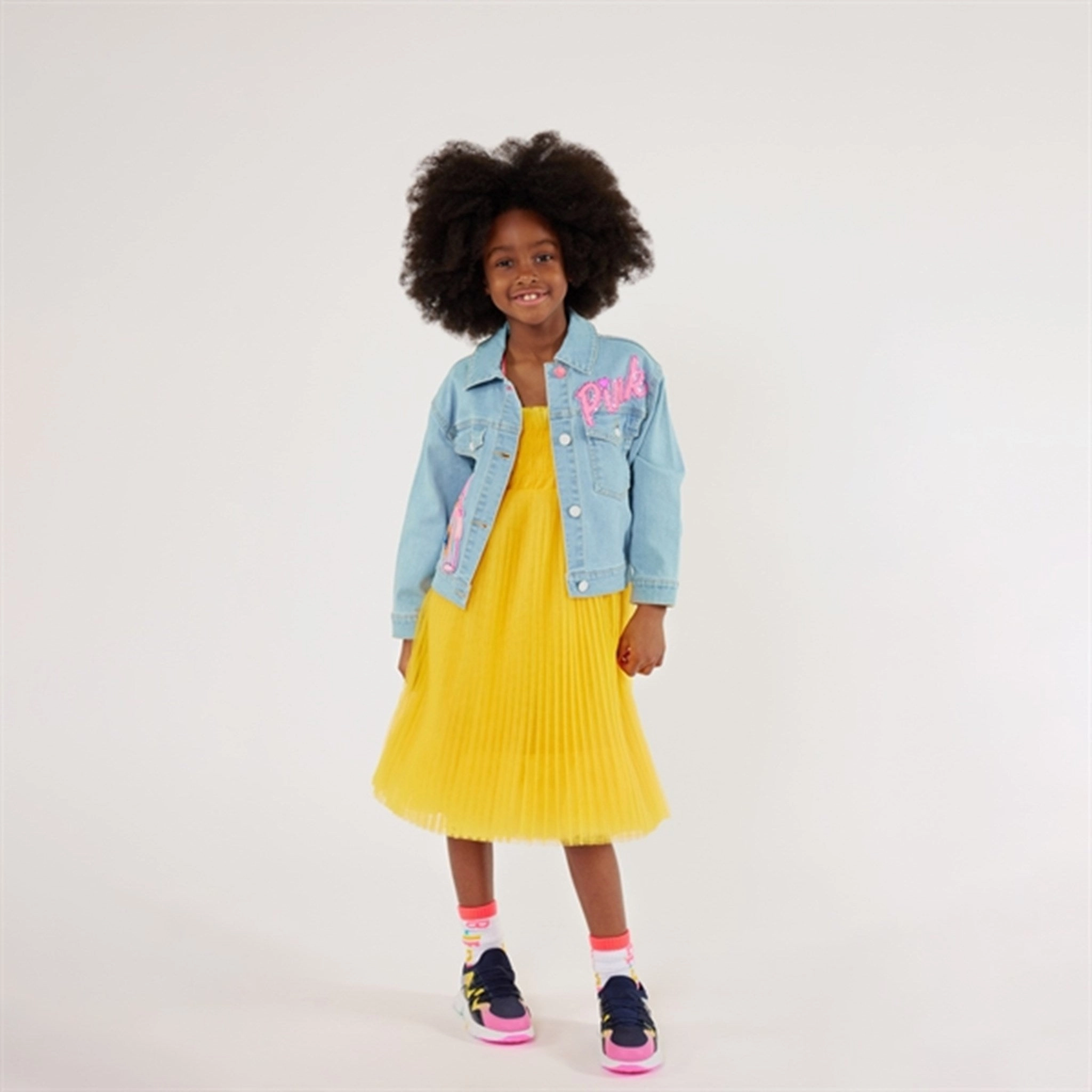 Zippered Vents Billieblush Double Stone   Bleach Denim Jacket