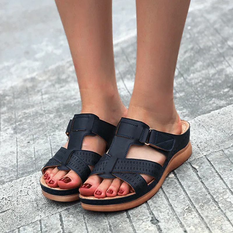 Dr. Care Premium Vintage Orthopedic Open Toe Sandal, Comfy Women Orthopedic Premium Sandals