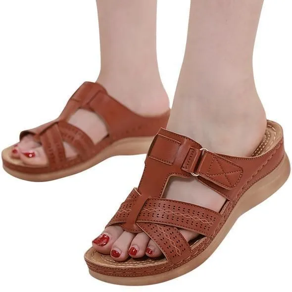 Dr. Care Premium Vintage Orthopedic Open Toe Sandal, Comfy Women Orthopedic Premium Sandals
